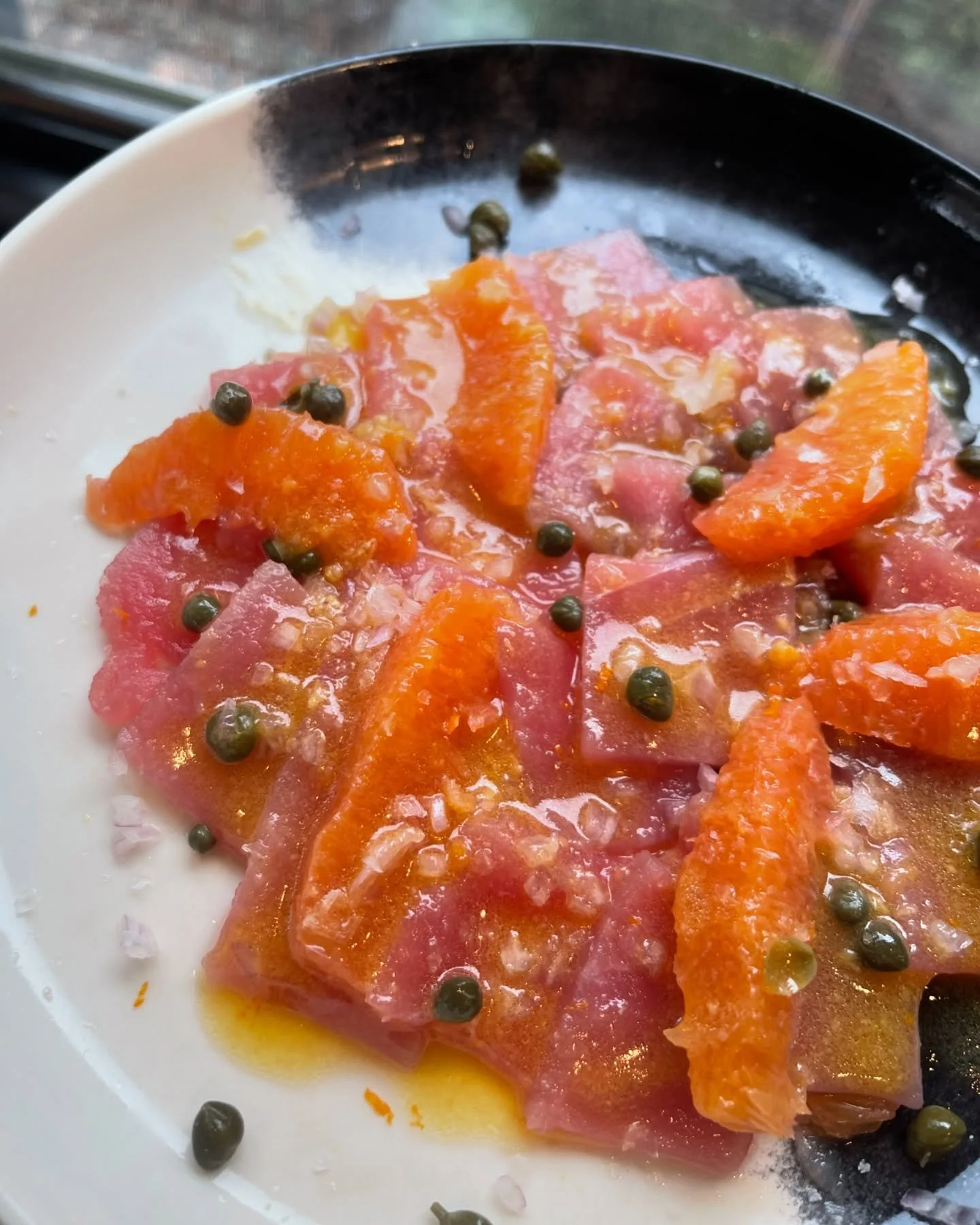 Citrus tuna crudo 🍊