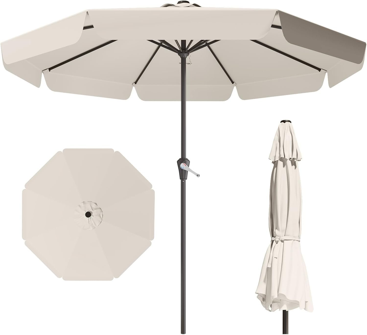 12FT Patio Umbrella Table Market Umbrella w/Crank (Pickup Only)