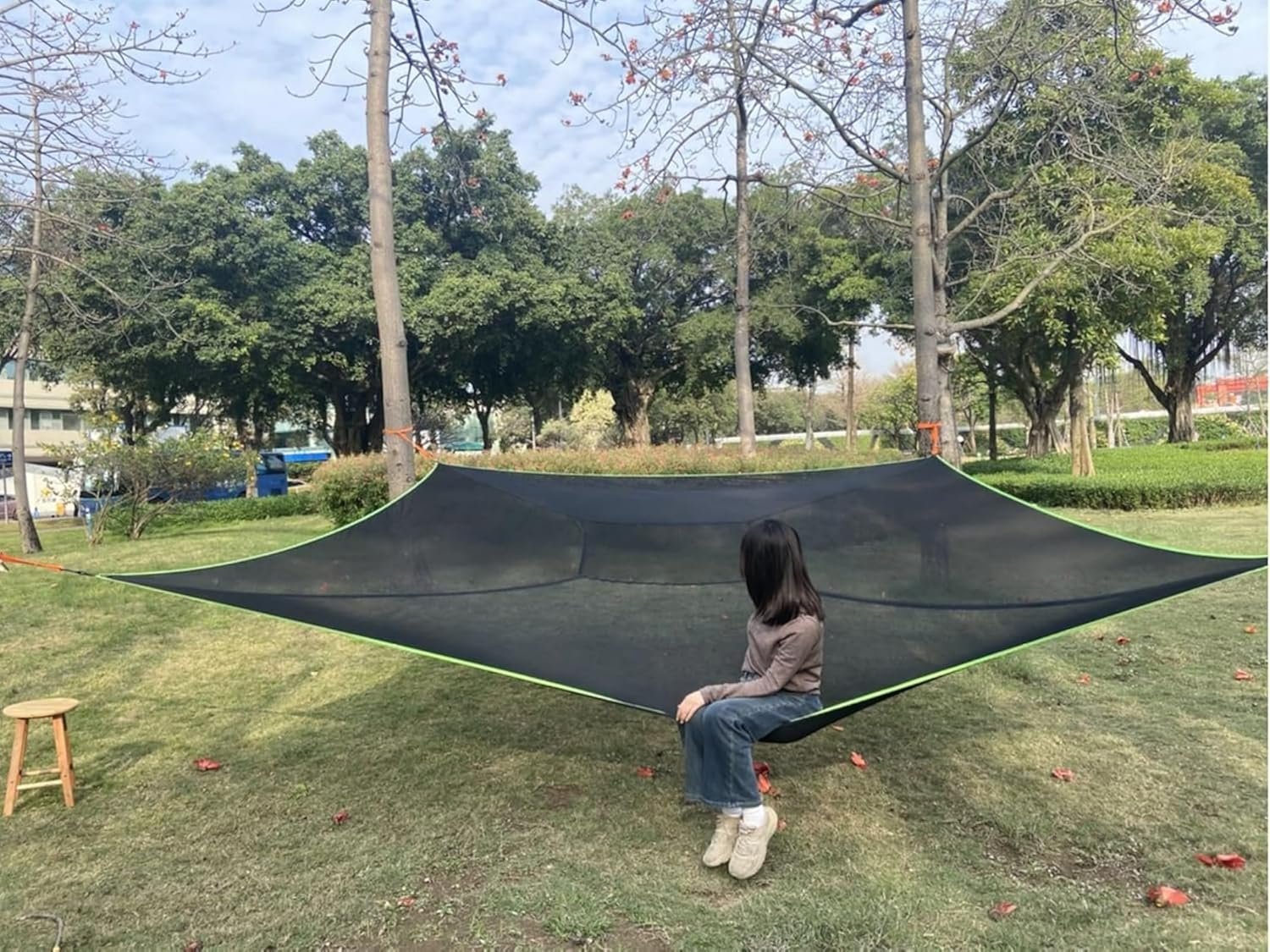 13ft Square Camping Hammock Max 1000 Lbs for 4-5 Adults Kids (Pickup Only)