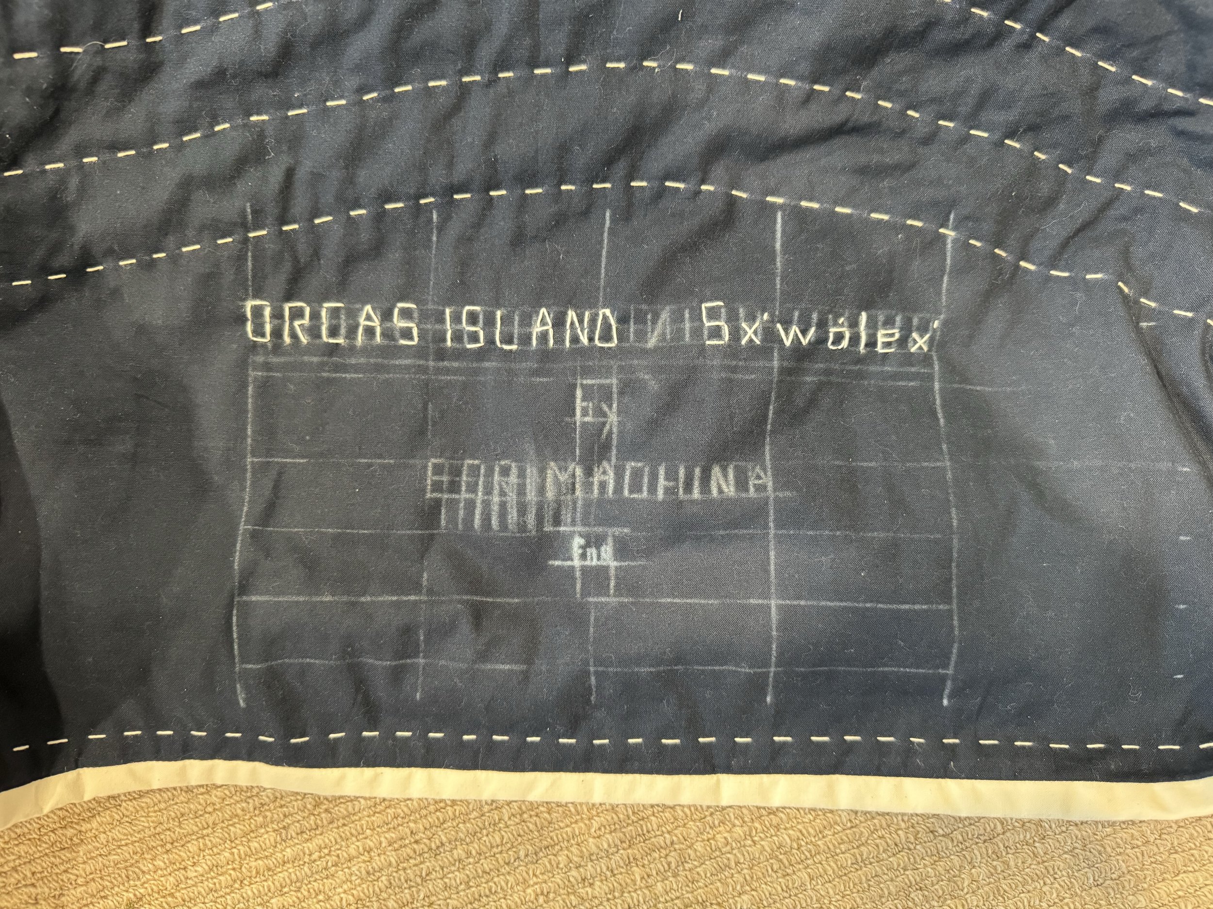 Plotting the dedication, including the native name for the island.