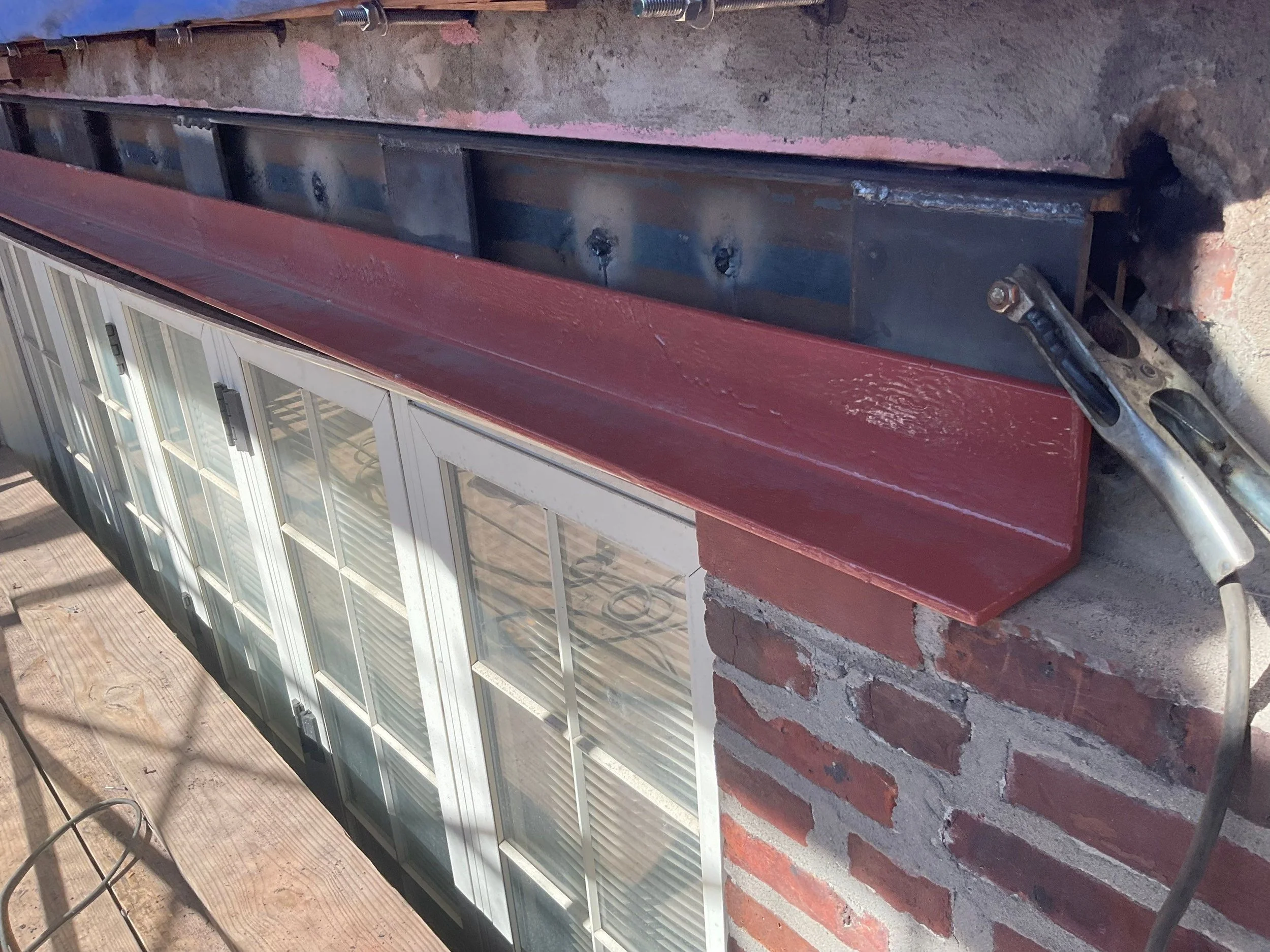 A new lintel installed with new tnemec industrial coating. 