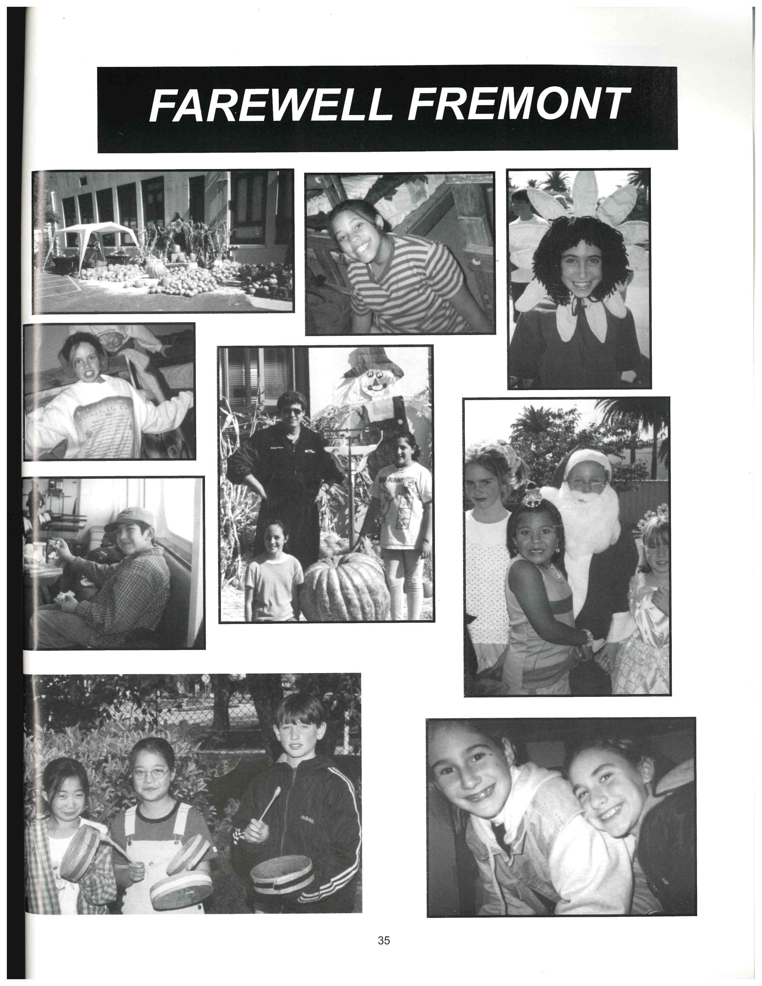Fremont Elementary Yearbook, circa 1997-1998, courtesy of Tyler Longpre.