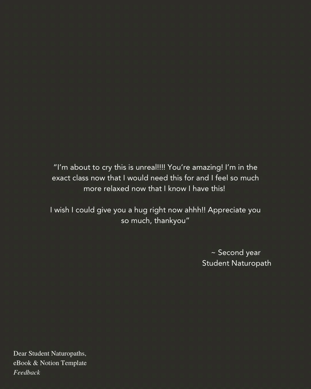 ✨ Second edition is now LIVE

I&rsquo;ve updated my ~ Dear Naturopathy Students eBook &amp; Notion template ~ after gaining real confidence in clinic block 3, with new notion pages to help you stay organised without the overwhelm,

Enjoy 🤎✨ link in 