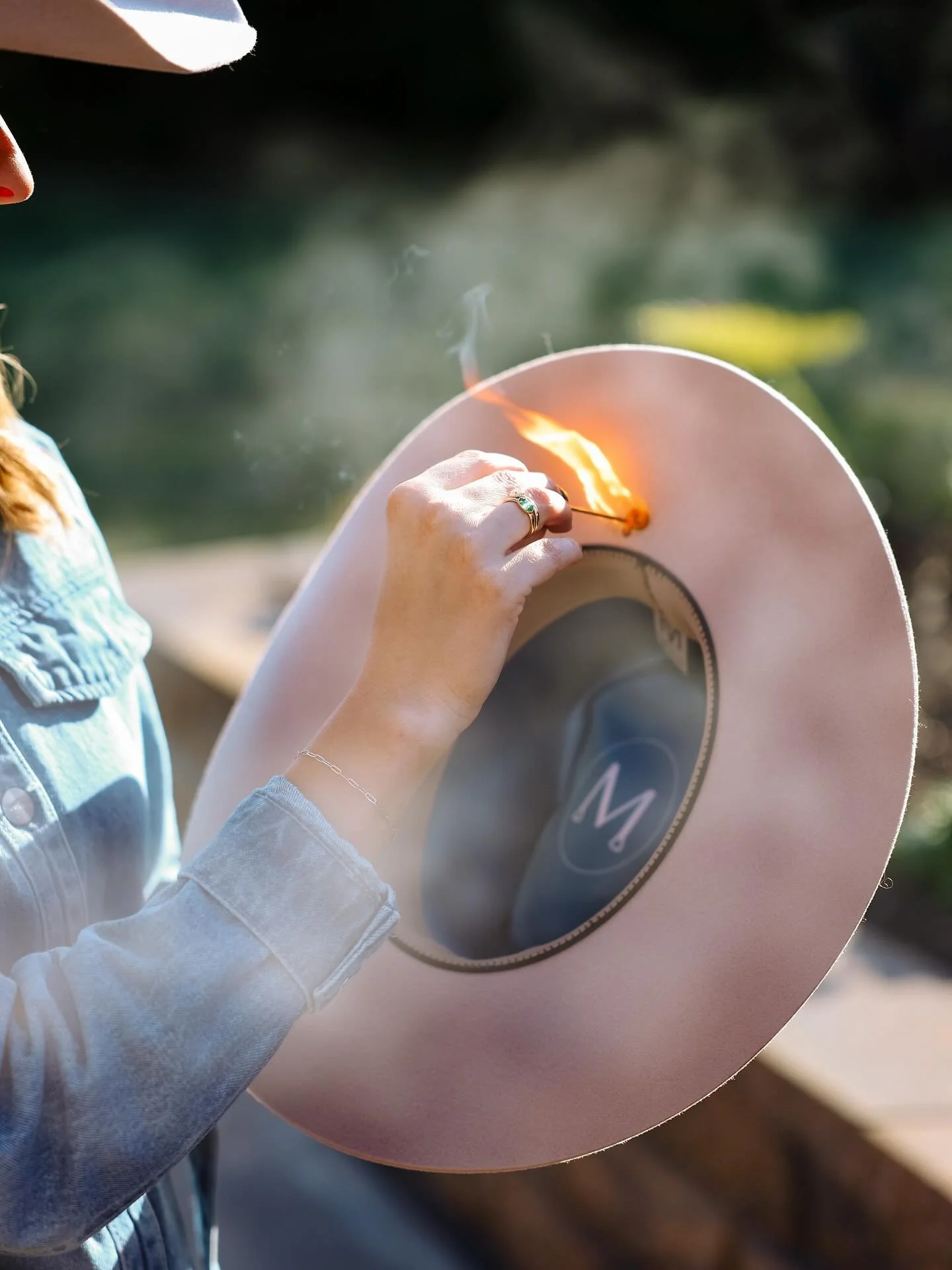 Listen, if you&rsquo;re gonna make a custom hat, we&rsquo;re gonna want to light it on fire 🔥 

What would you have branded on your Mayven? ❤️⭐️🌵🦬⚡️

Photo: @mt.photography.jpg 

Custom hat, branded hat, hat bar kc, hat bar wedding, western weddin