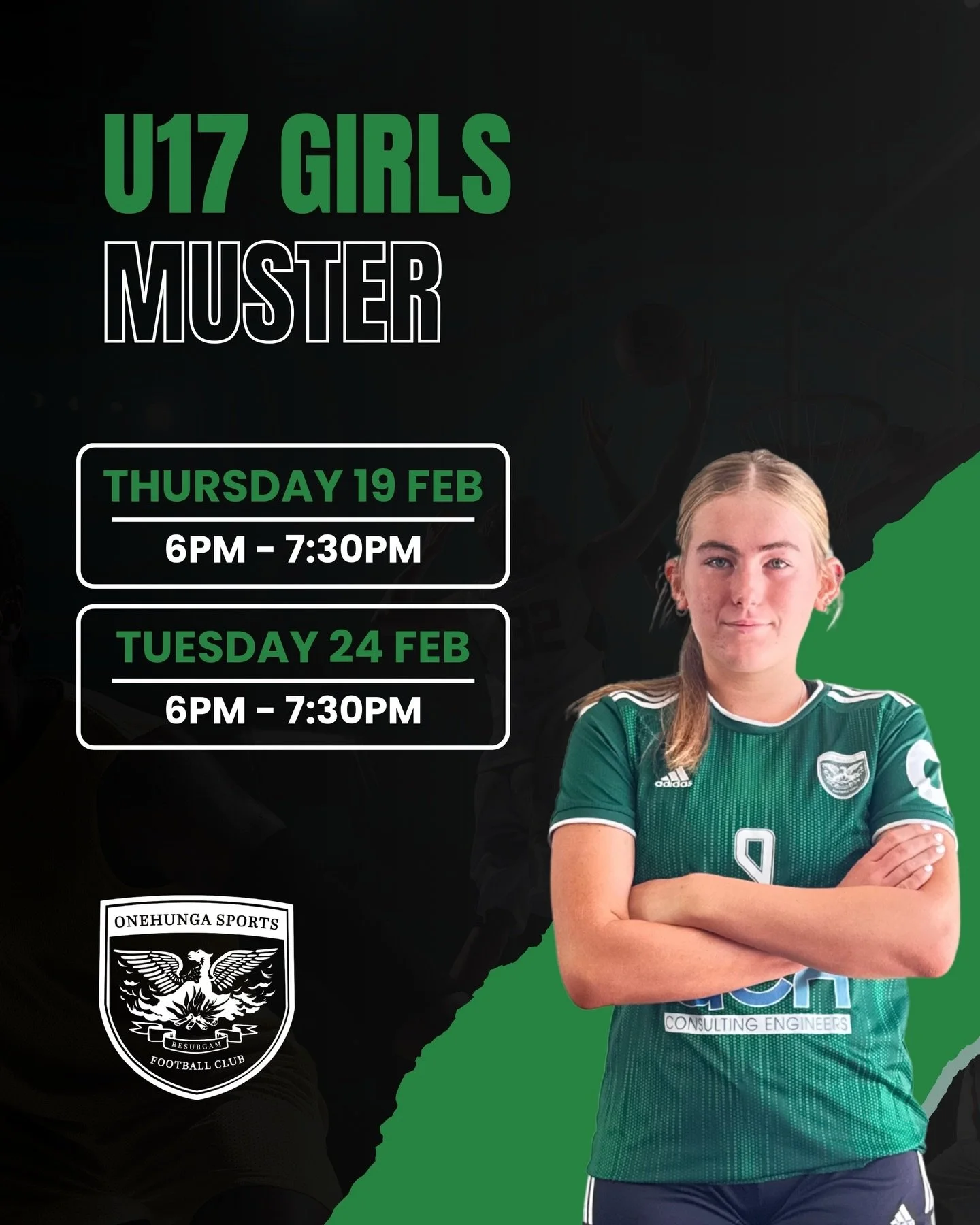 Calling all aspiring U17 girls players

Join us at Onehunga Sports FC for our upcoming U17 Girls Team Muster as we build an exciting squad for the 2026 season. If you&rsquo;re passionate about football, ready to challenge yourself, and want to be par