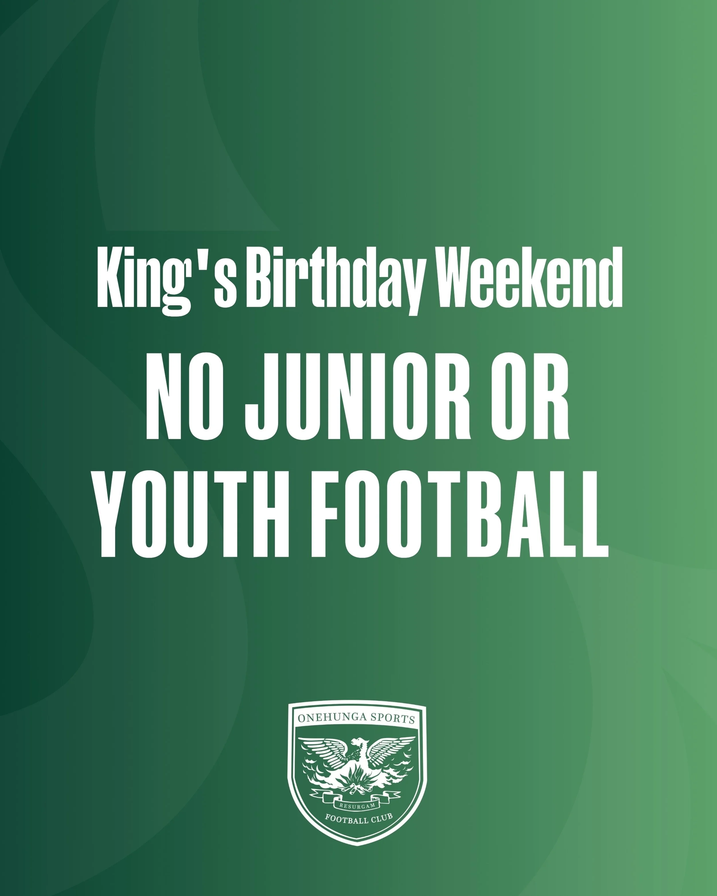 Weekend Update!

Just a reminder that there are NO junior or youth fixtures this Saturday. First Kicks will also NOT be running on Saturday morning.

We hope all our players, families and supporters have a safe and enjoyable long weekend! 💚🖤