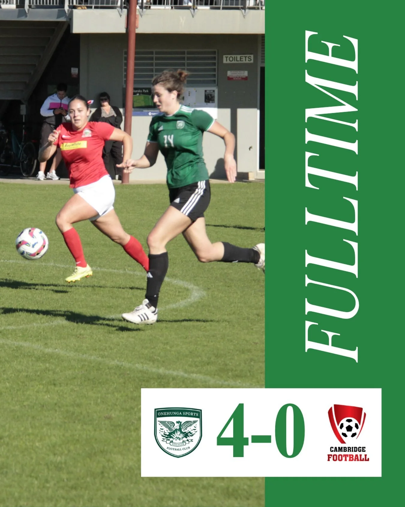 WOMEN&rsquo;S CHAMPS | FULL-TIME RESULT

Job done +3 secured on an epic weather filled afternoon @ Waikaraka! Jess signing us off with a hattrick before she heads over to America, with Bilky providing yet another long range screamer!

We&rsquo;re bac