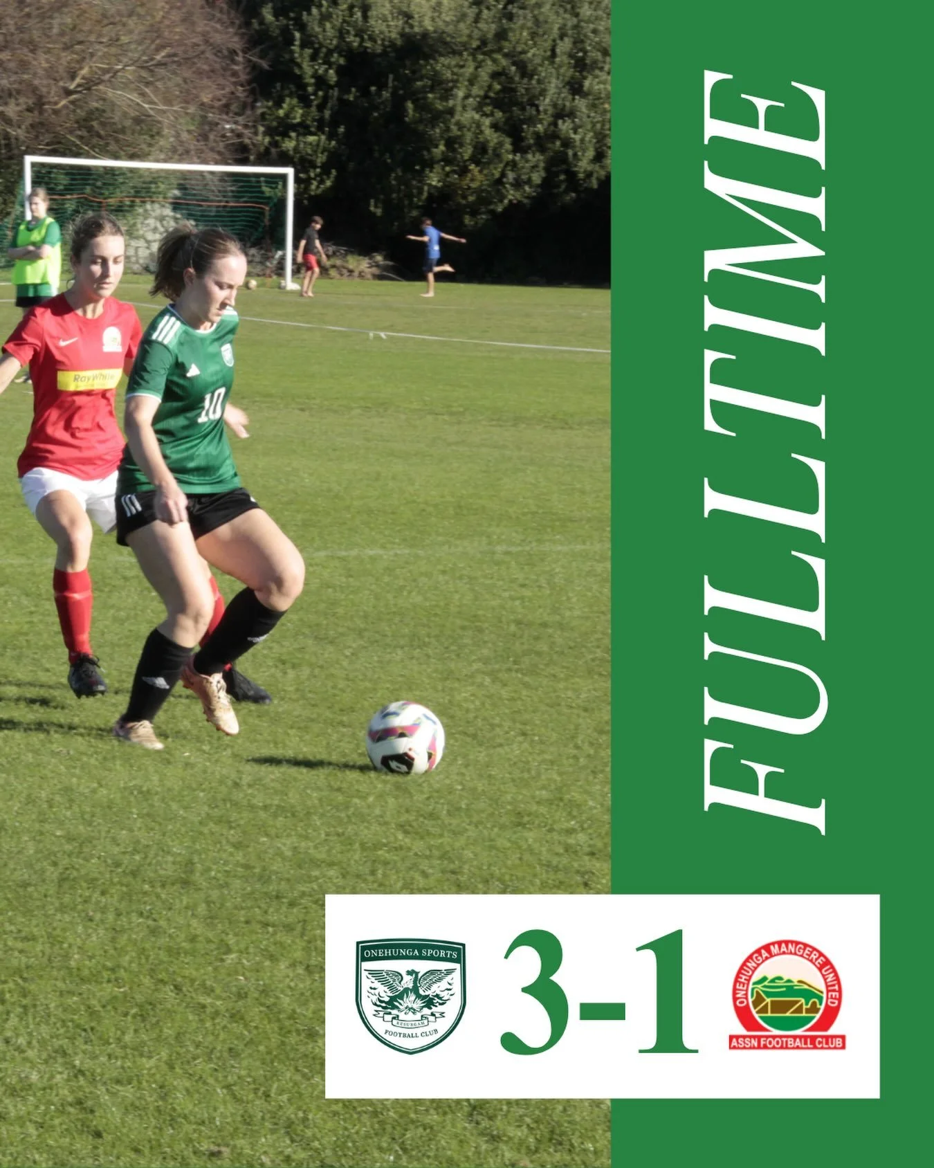 WOMEN&rsquo;S CHAMPS | FULL-TIME RESULT

Battle of the bridge ending the way we&rsquo;d hope! 3 points and 3 goals getting the job done on the maunga. Back home next week against Uni-Mount 😝😍💚🖤