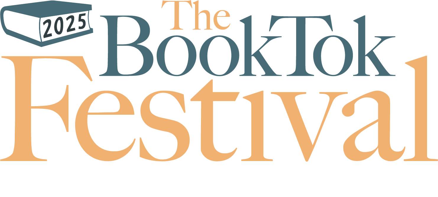 The BookTok Festival 2025 logo with blue and orange text.