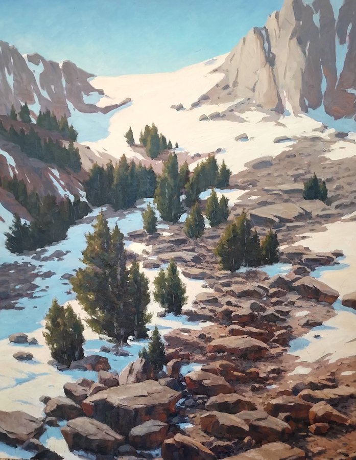 Ellery Bowl, Tioga Pass Road, 24x30 oil on board.