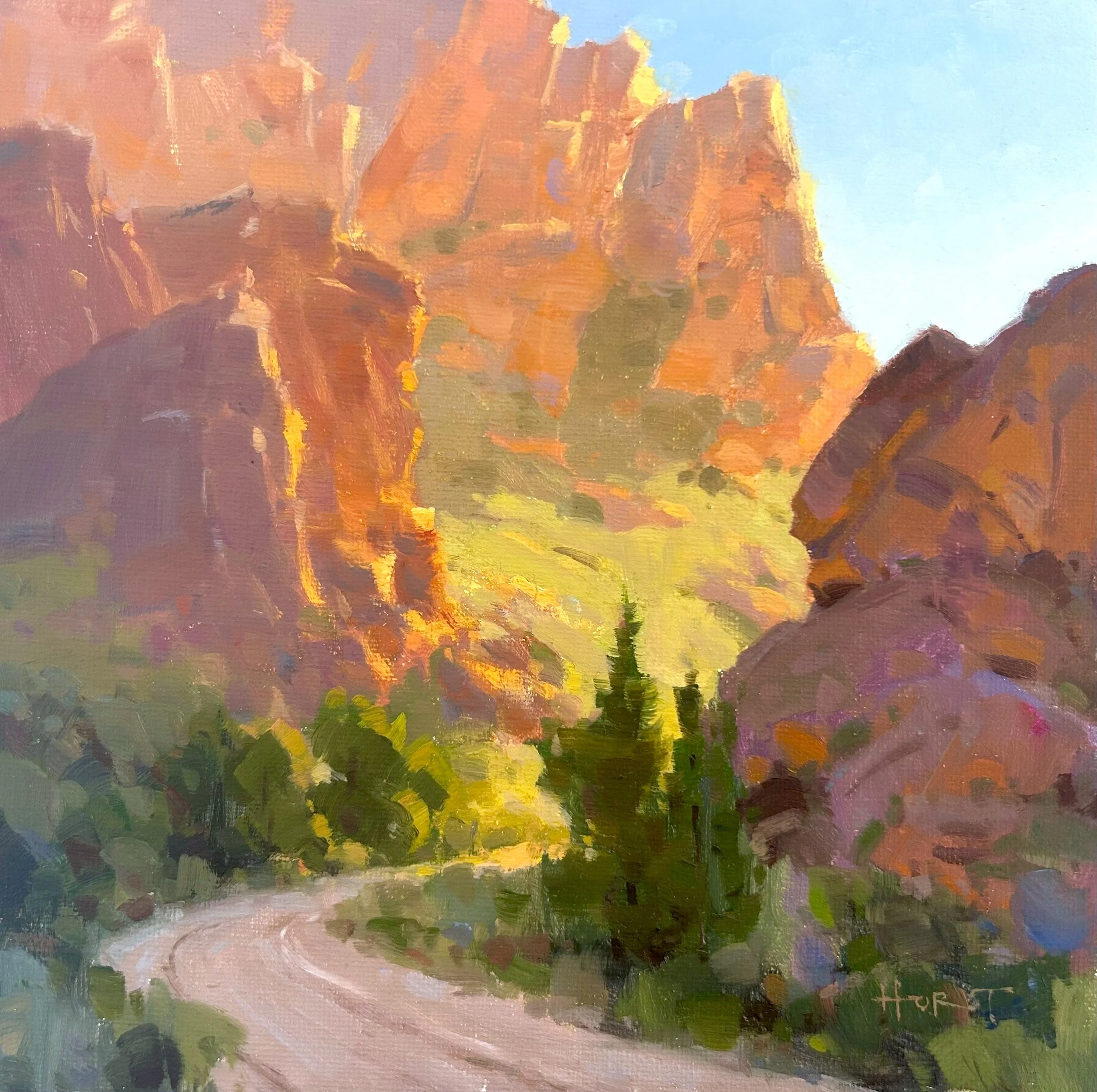 Morning Sun in Leslie Gulch | 8 x 8