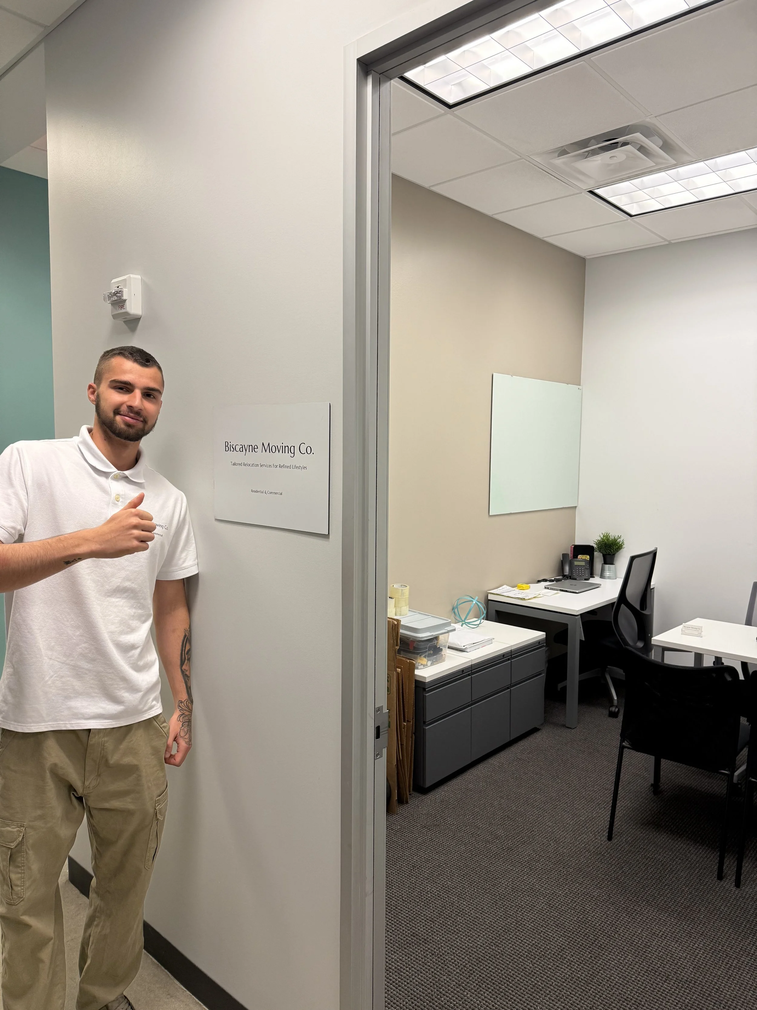 Biscayne moving co. mover in sunny isles office