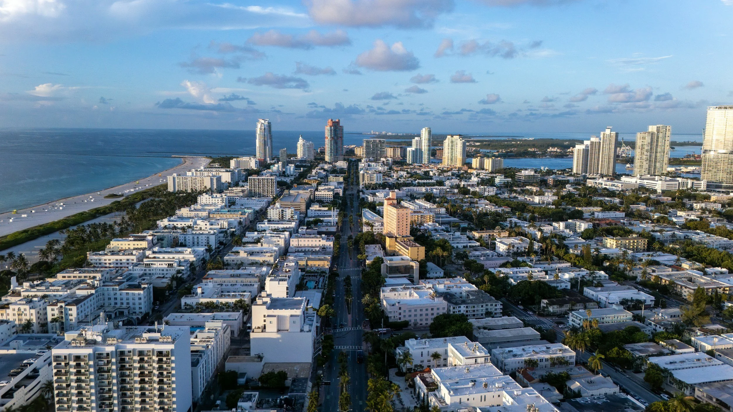 Miami skyline with waterfront condos representing local movers in Miami and Miami-Dade County
