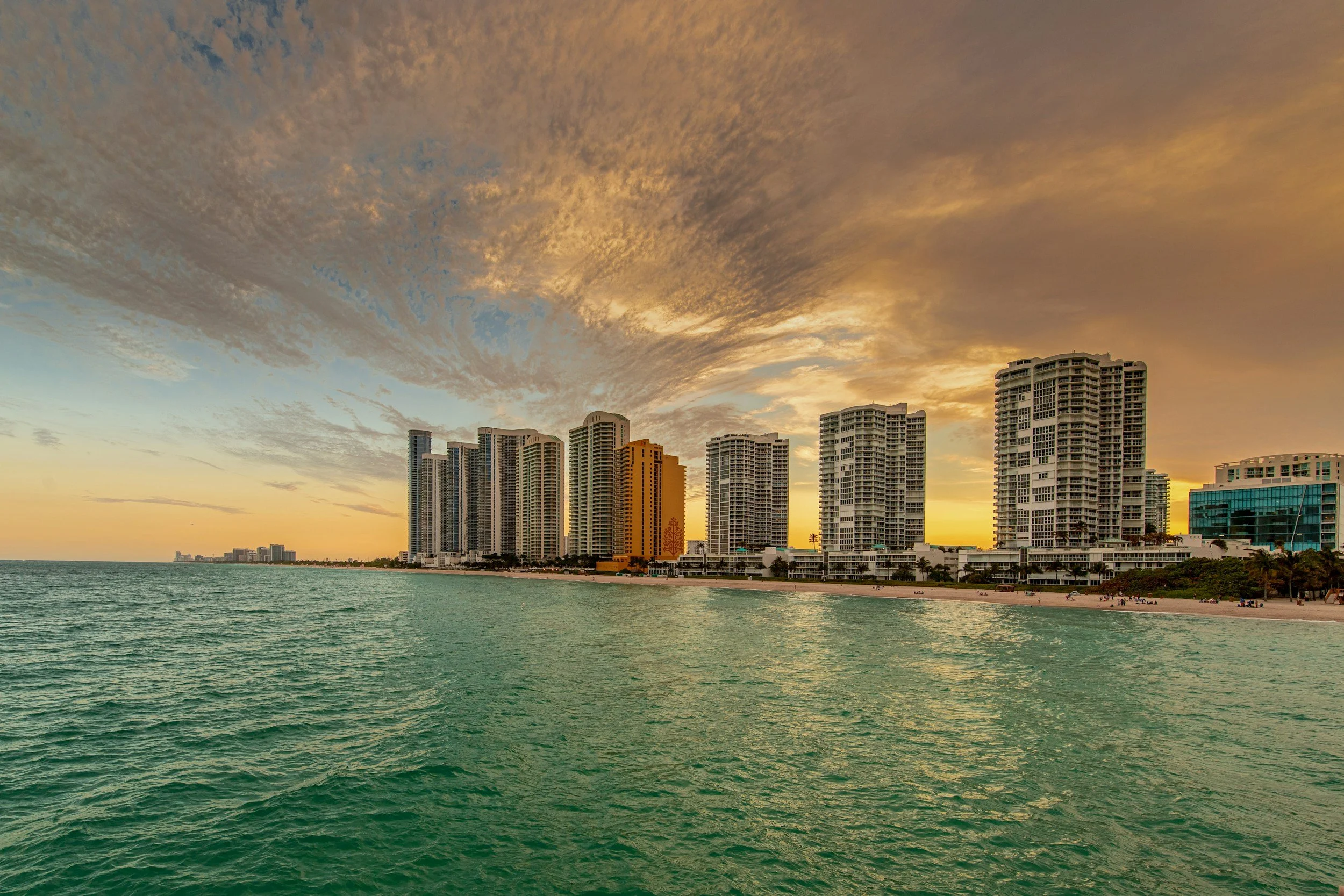 Sunny Isles Beach skyline along Collins Avenue in South Florida where Biscayne Moving Co provides residential and commercial moving services