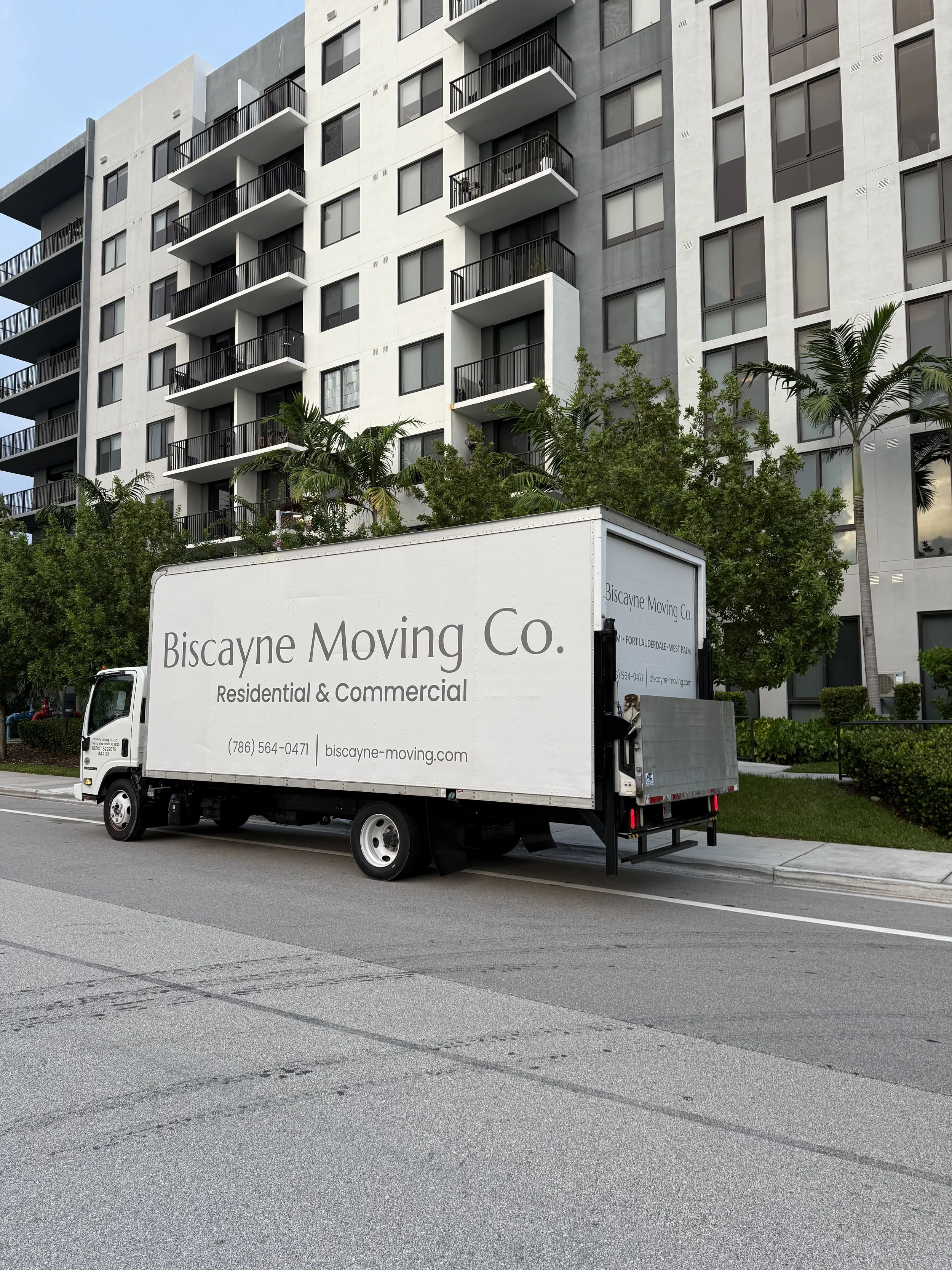 Biscayne Moving Co. Truck In Miami during local move