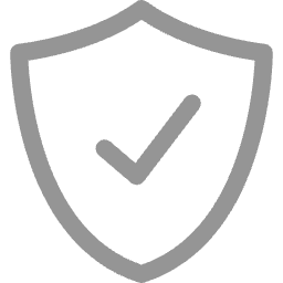 Shield icon with a checkmark in the center, representing security or protection.