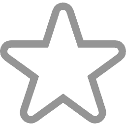 Outline of a five-pointed star in gray.