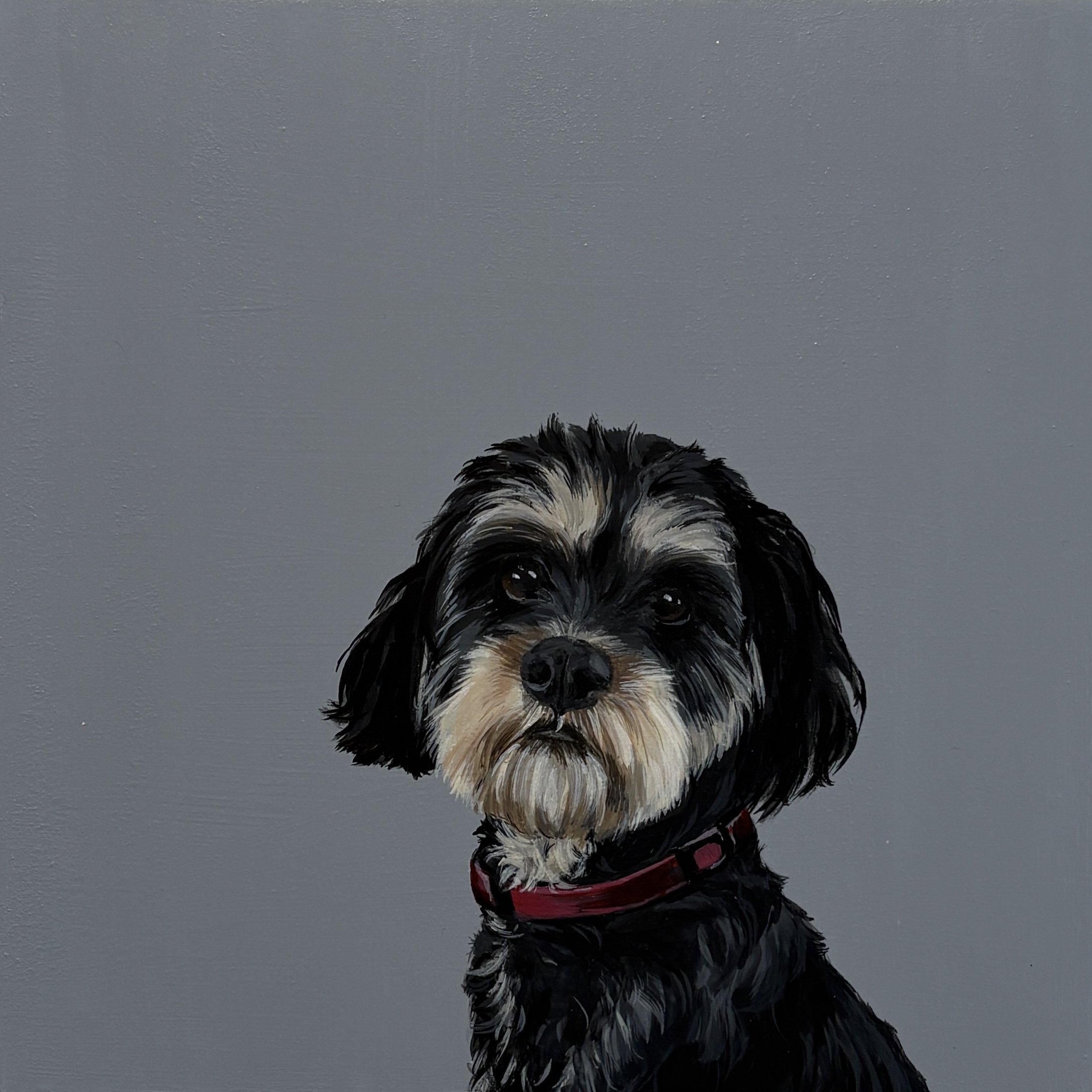 Winston. 2025. Acrylic on Wood. 8"x8"