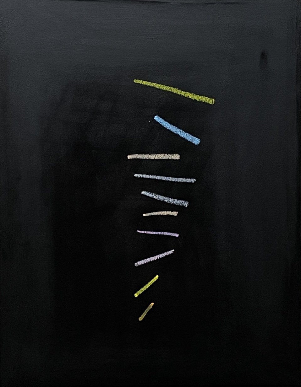 Serendipity 6/6. 2021. Acrylic/ Oil Pastel on Wood. 14"x11"