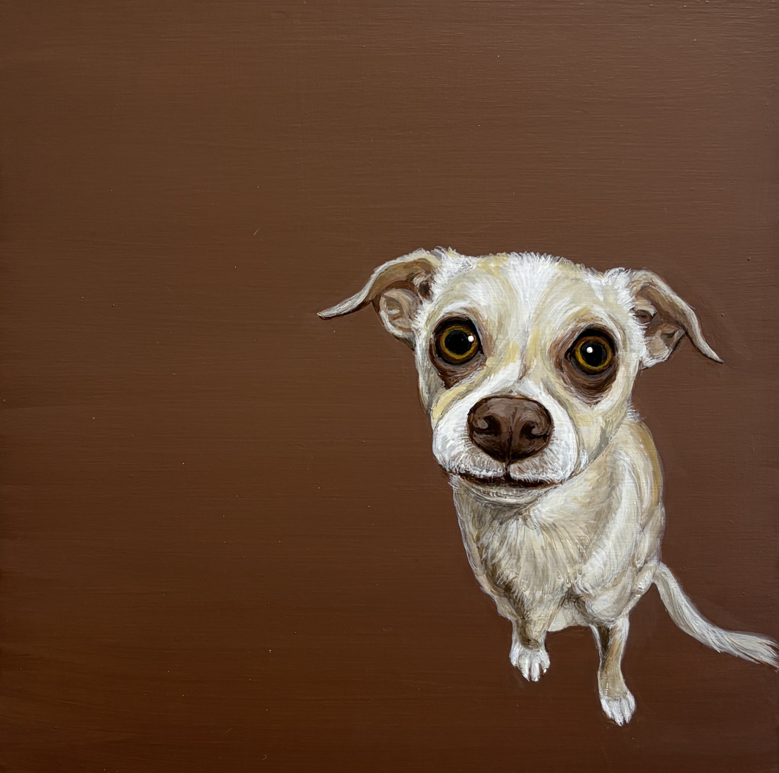 Momo. 2025. Acrylic on Wood. 8"x8"