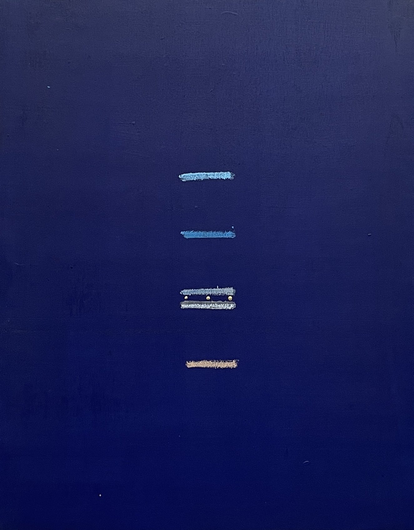 Be Blue 5. 2023. Acrylic/ Oil Pastel on Wood. 10"x8"