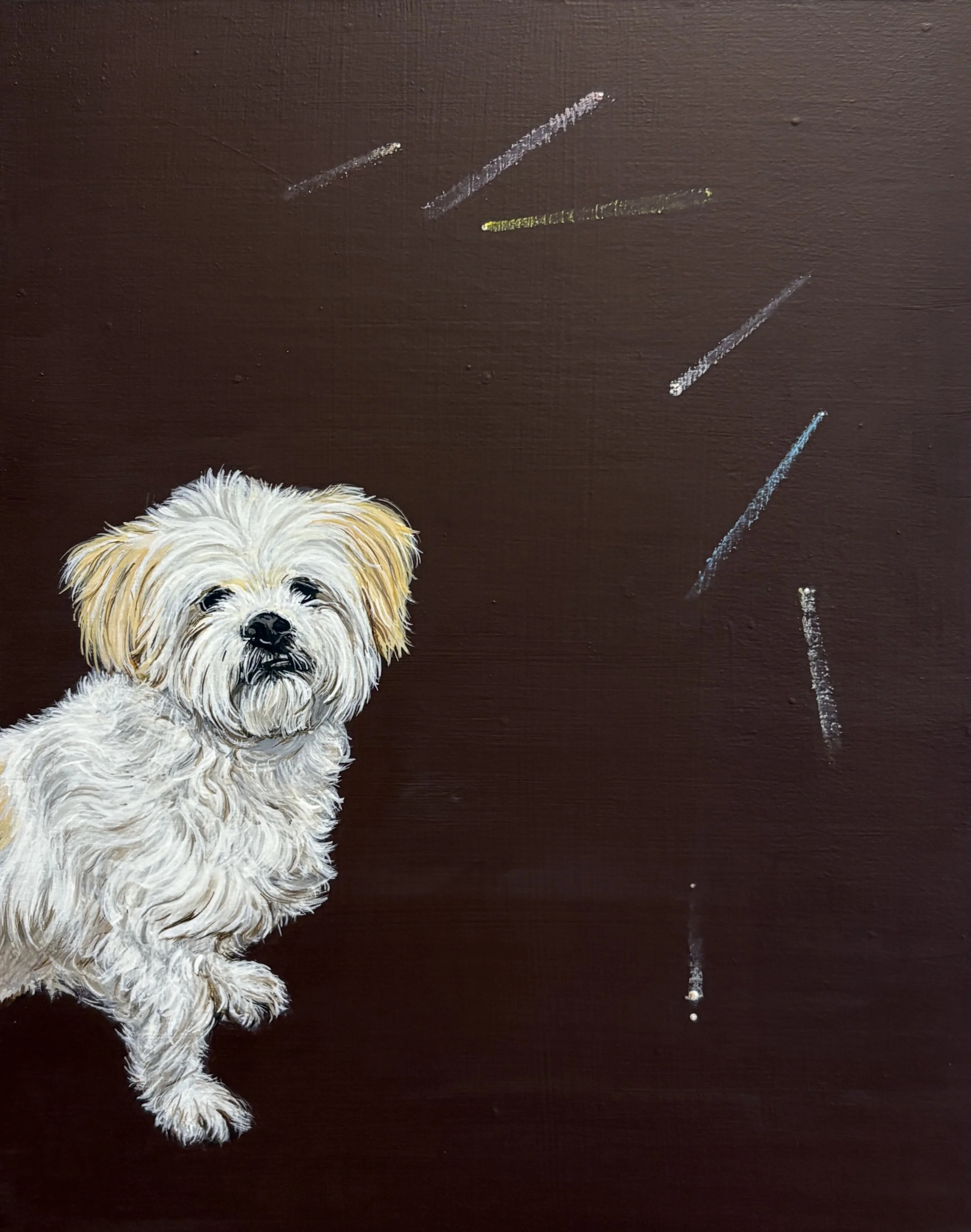 Murphy. 2025. Acrylic on Wood. 10"x8"
