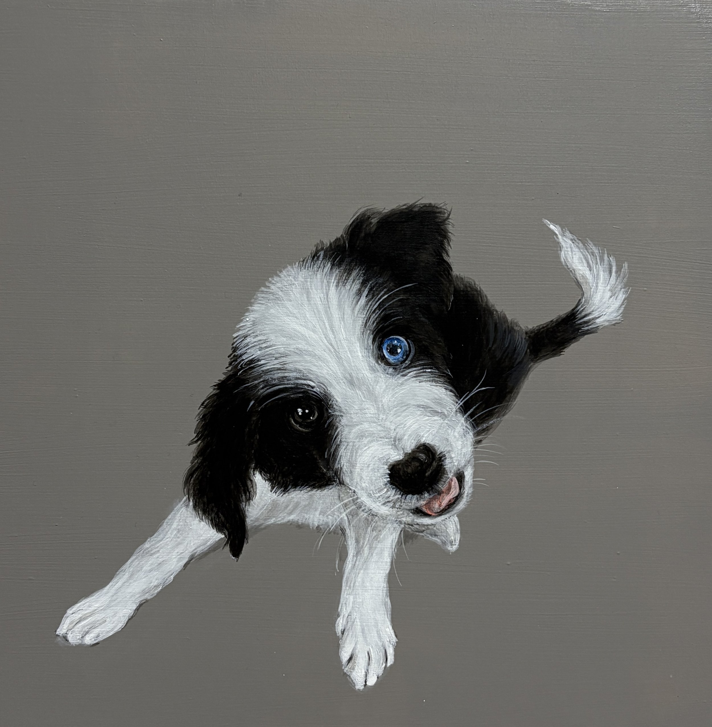 Romeo. 2025. Acrylic on Wood. 8"x8"