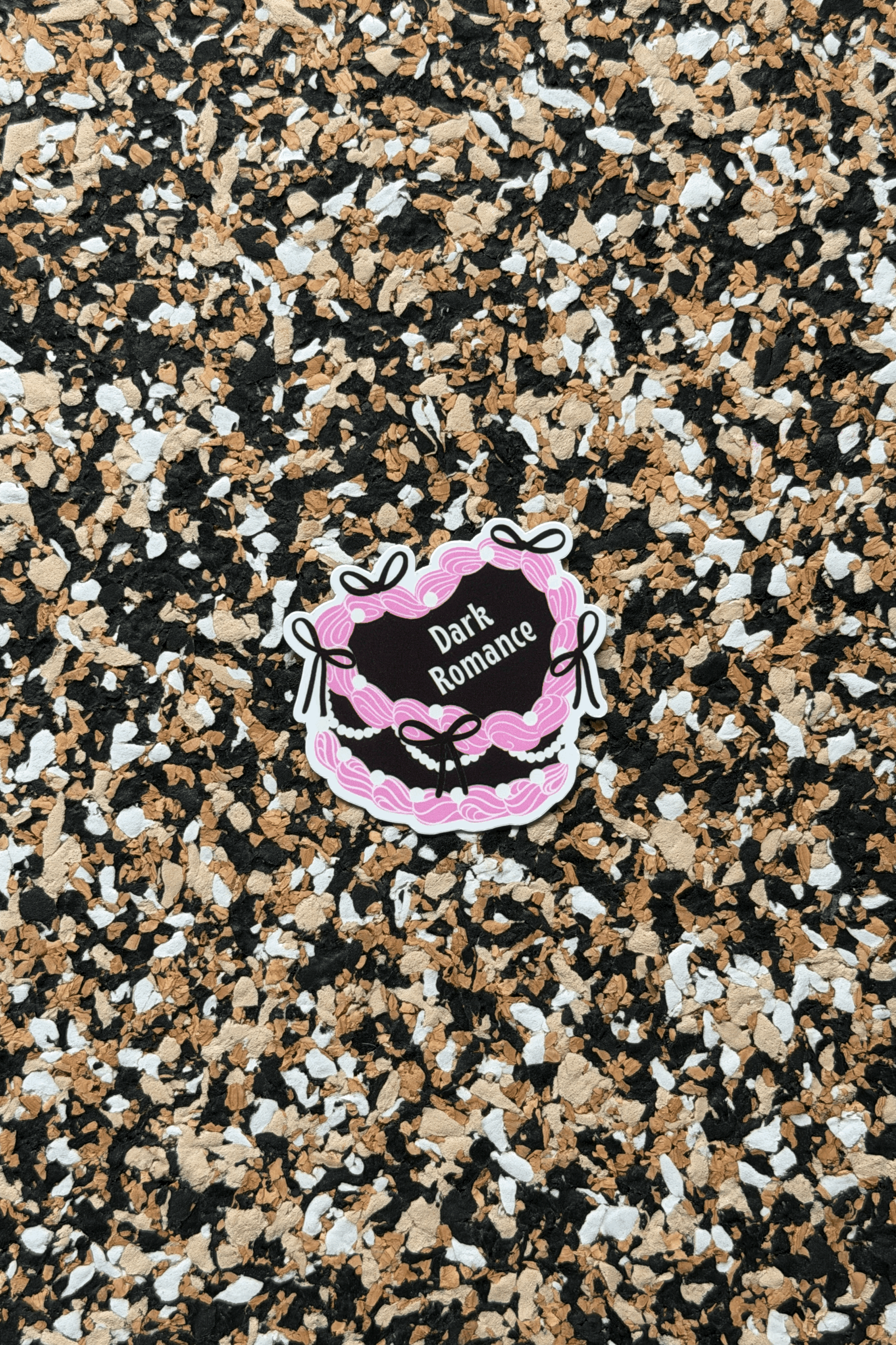 Dark Romance Vintage Heart Cake Sticker