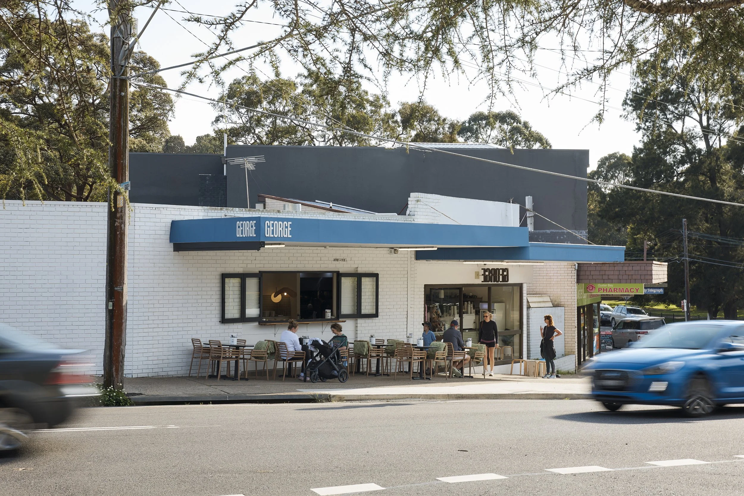 Exterior view of George Oyster Bay café and venue by Dose Hospitality in southern Sydney