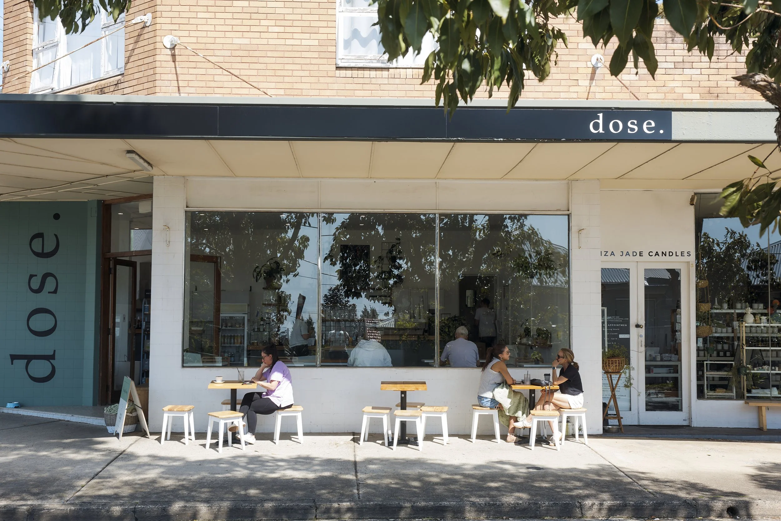 Front entrance of Dose Engadine café and coffee shop in southern Sydney