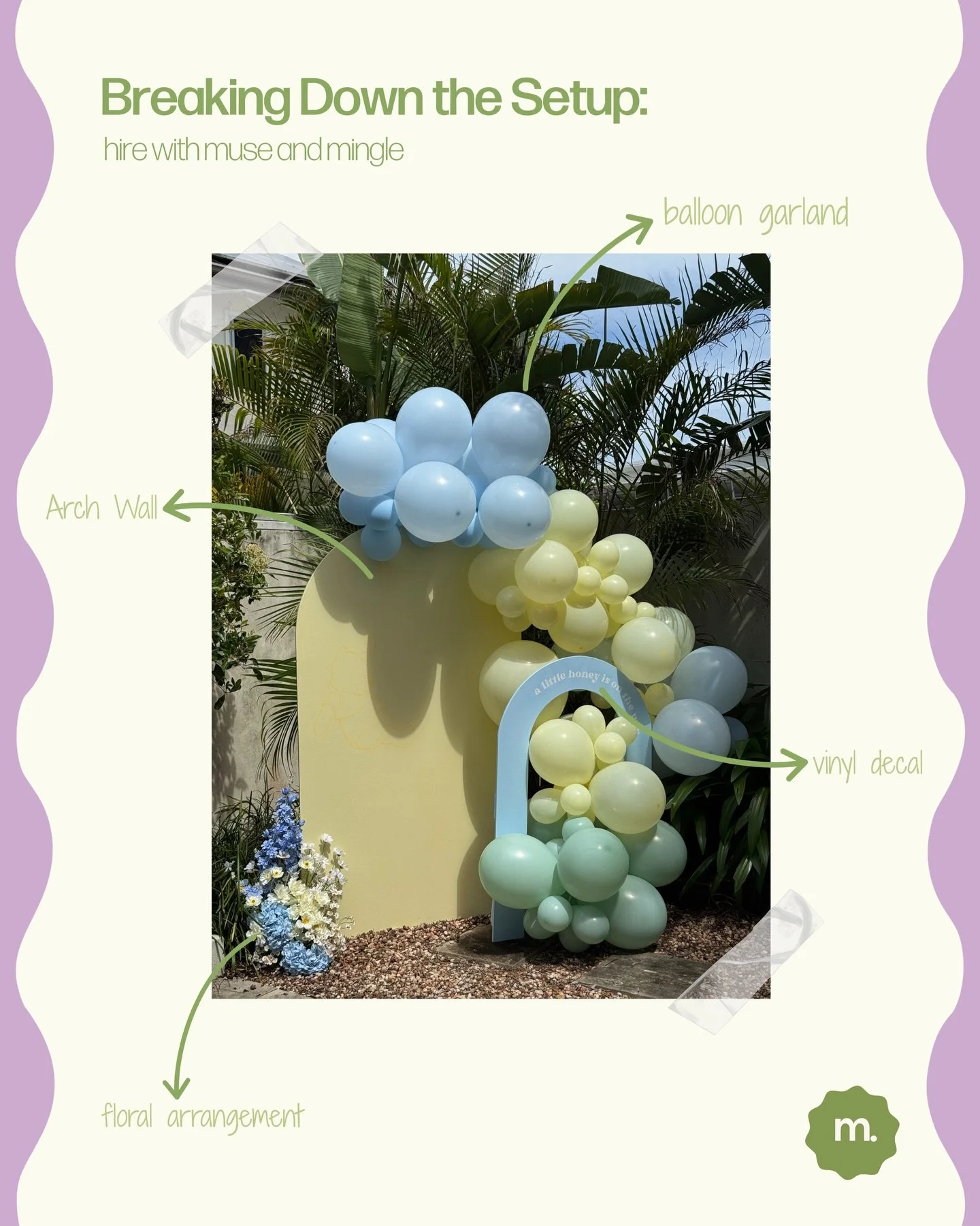 Little details, Big Moments 💫

From Balloons and blooms to vinyl decals and arch walls, this set up was designed to celebrate the sweetest beginnings. 

This dreamy set up is available to hire and fully customisable to suit your special day. 

Save 