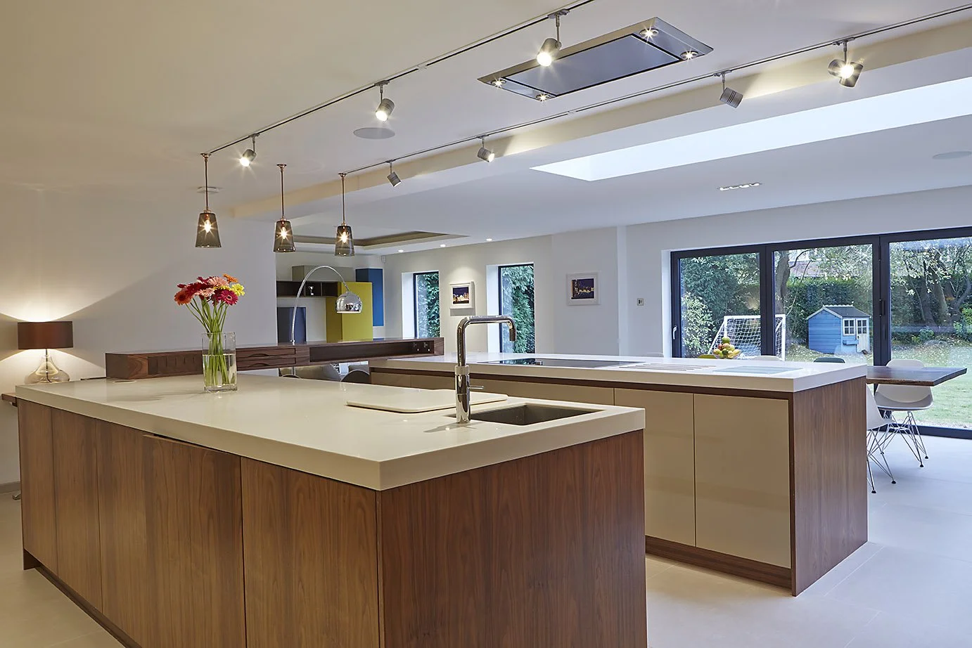 Art Deco home, interior design, modern family living, kitchen and dining