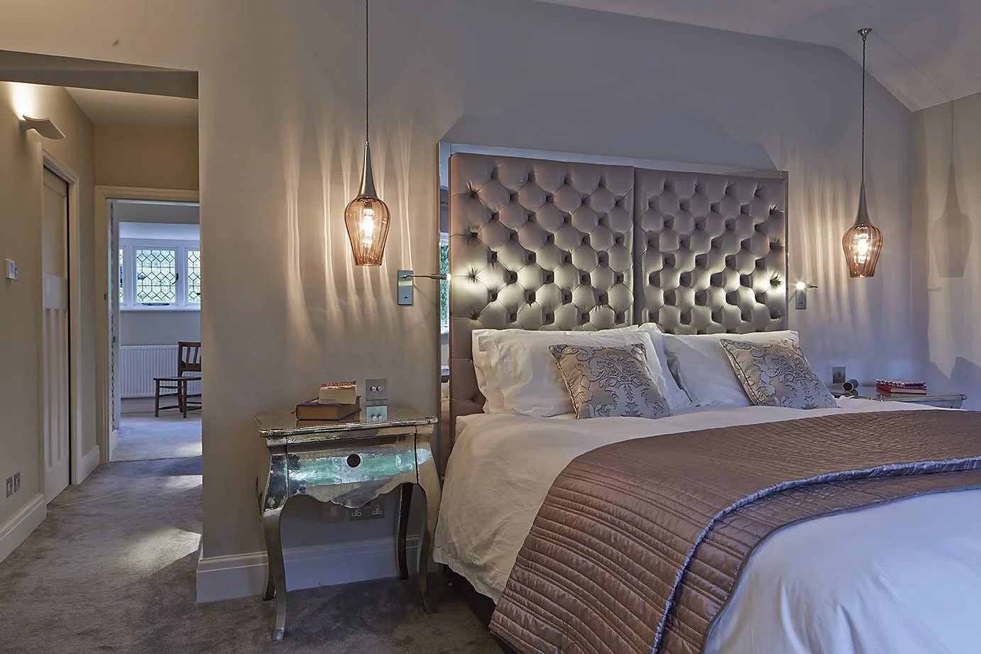 bedroom with soft, neutral tones 