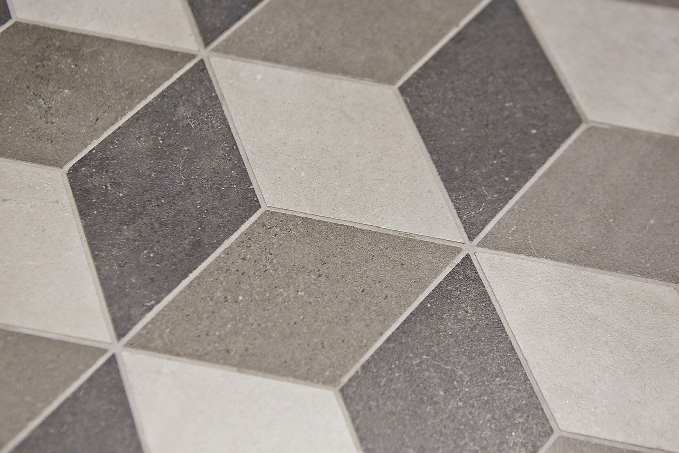 Geometric tile with earthy tone.