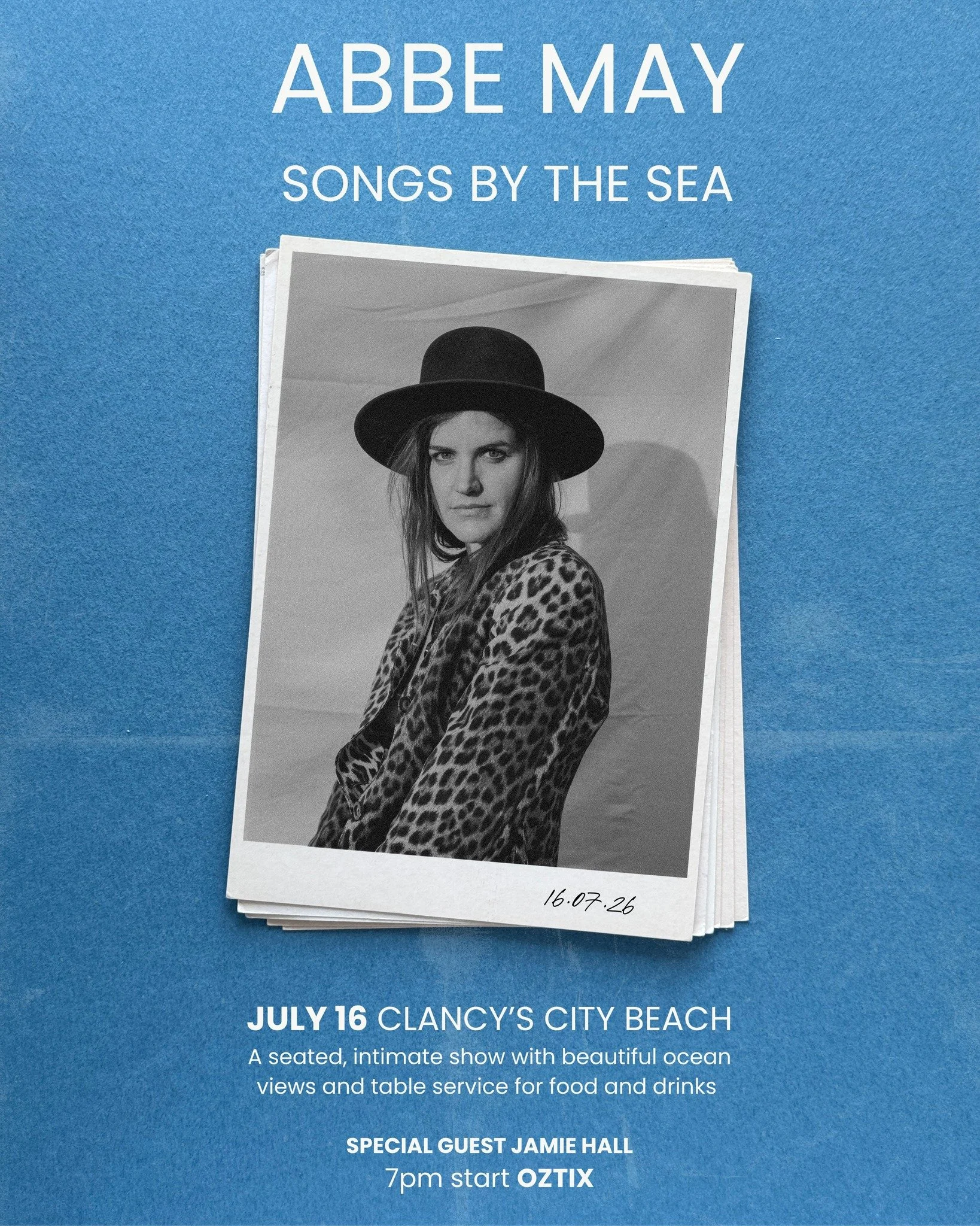 Award winning, iconic blues rock singer-songwriter, Abbe May, sings songs and tells tales from her two decade career as one of Australia’s most respected artists at Songs By The Sea, July 16. 

Enjoy dinner and drinks with coastal views at the cosy, 