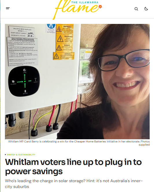 Whitlam voters line up to plug in to power saving