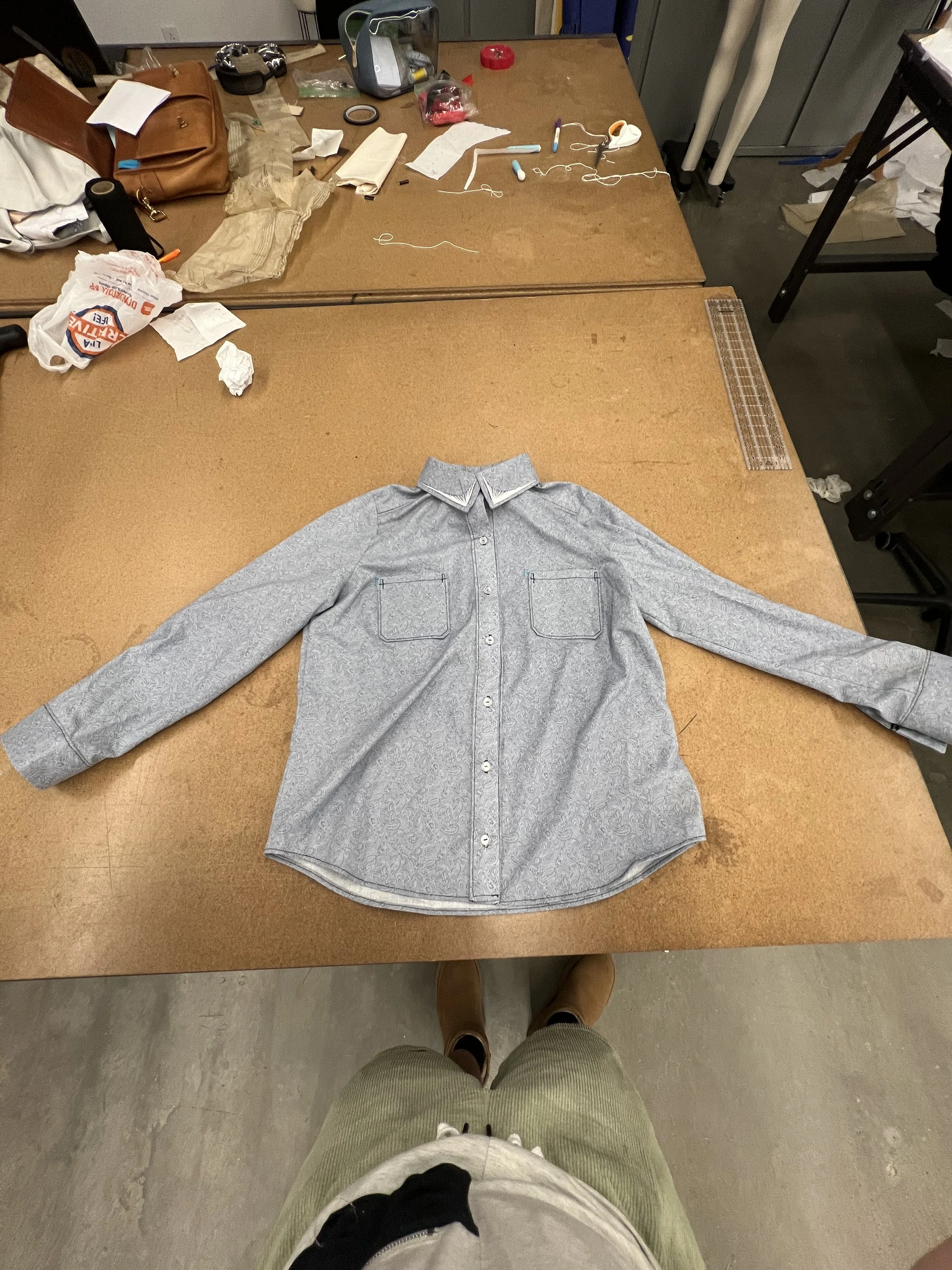 Dress Shirt Project for Garment Construction Studio