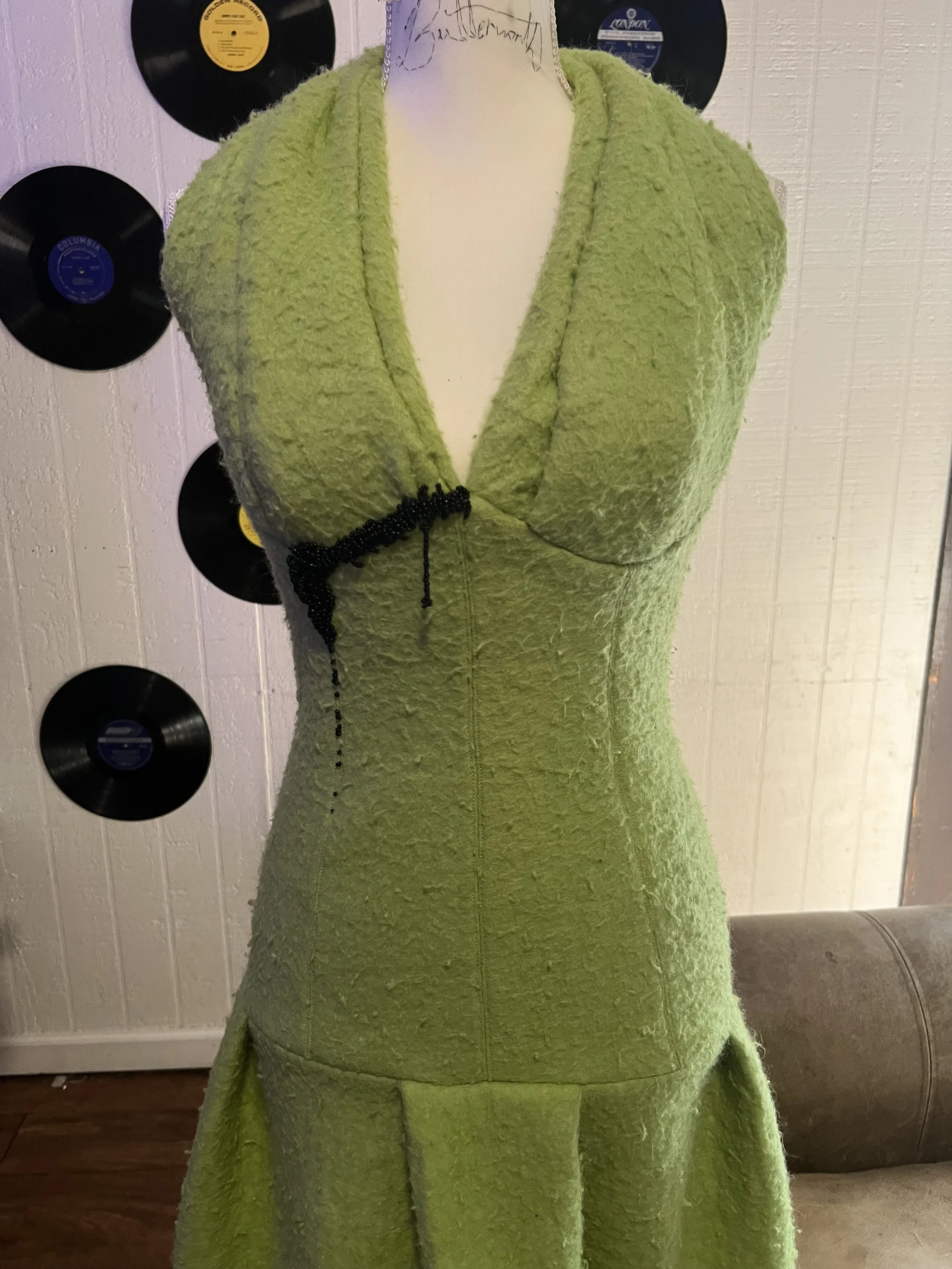 Gown: Created from Thrifted Felt Quilting Batting, Patterned by Me