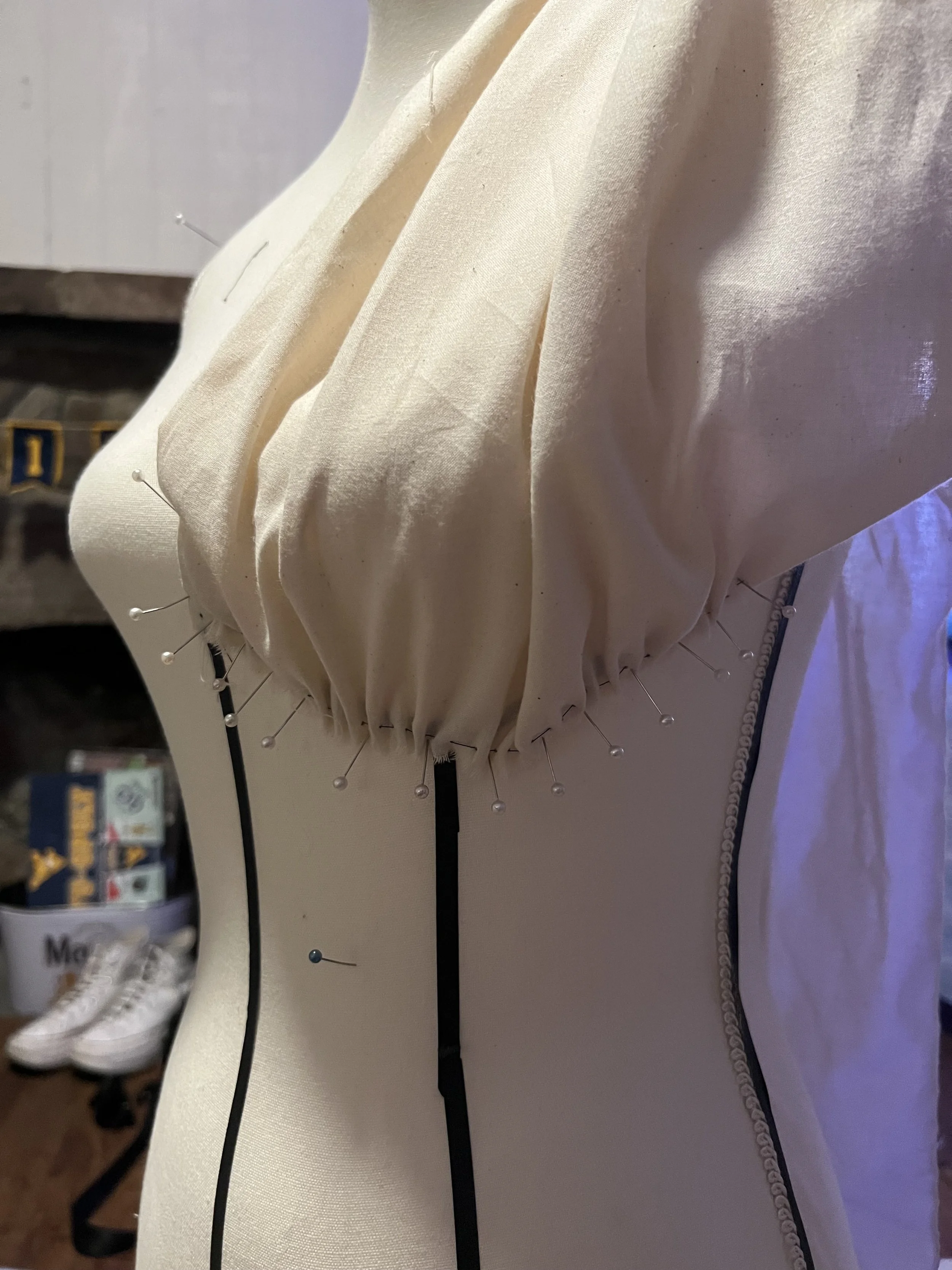 Gown: Created from Thrifted Felt Quilting Batting, Patterned by Me