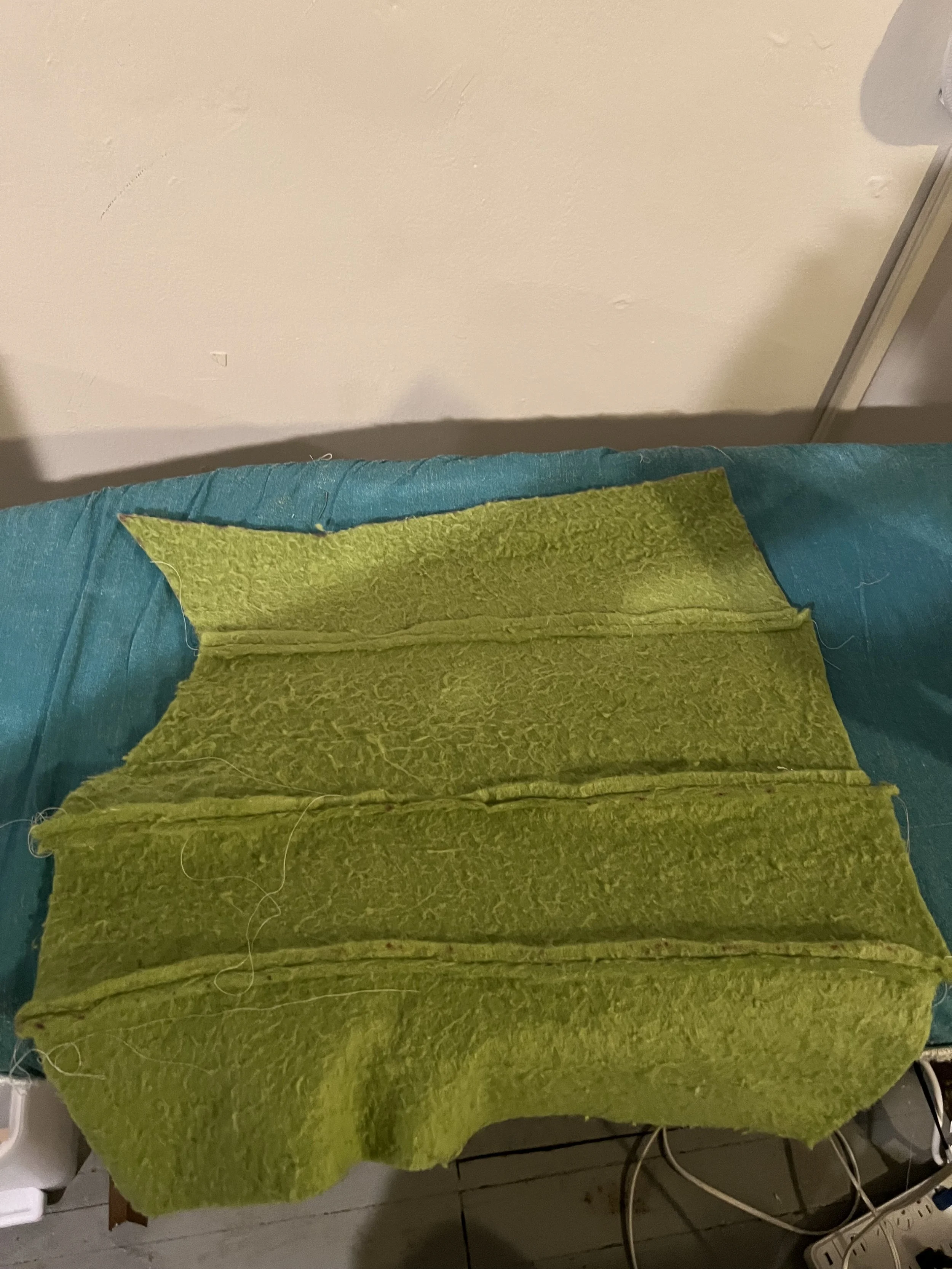 Gown: Created from Thrifted Felt Quilting Batting, Patterned by Me