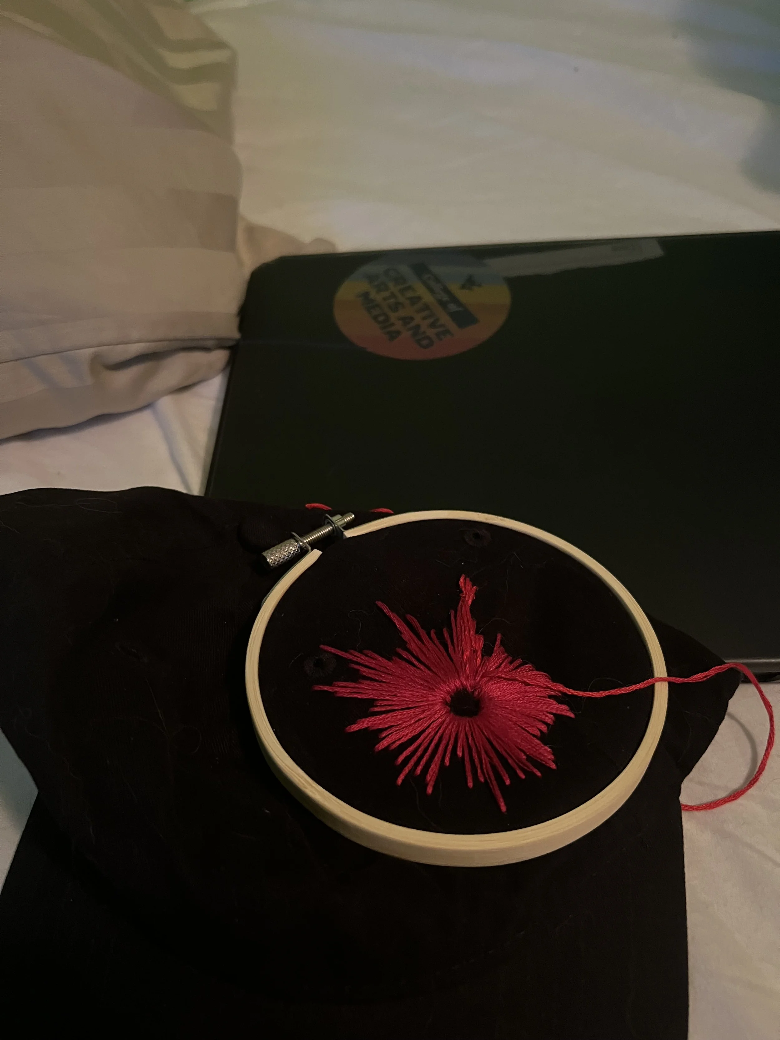 Embroidery Practice on Cap