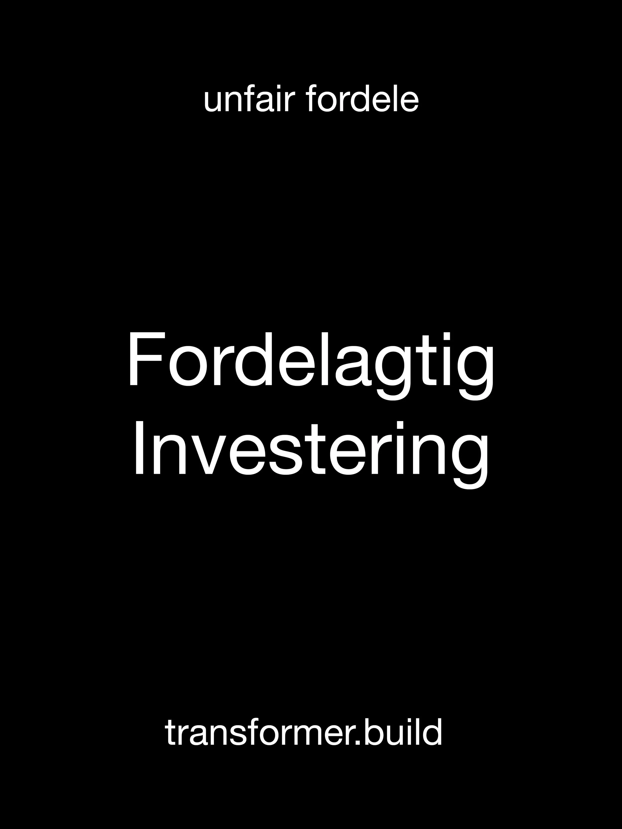 Fordelagtig investering 
