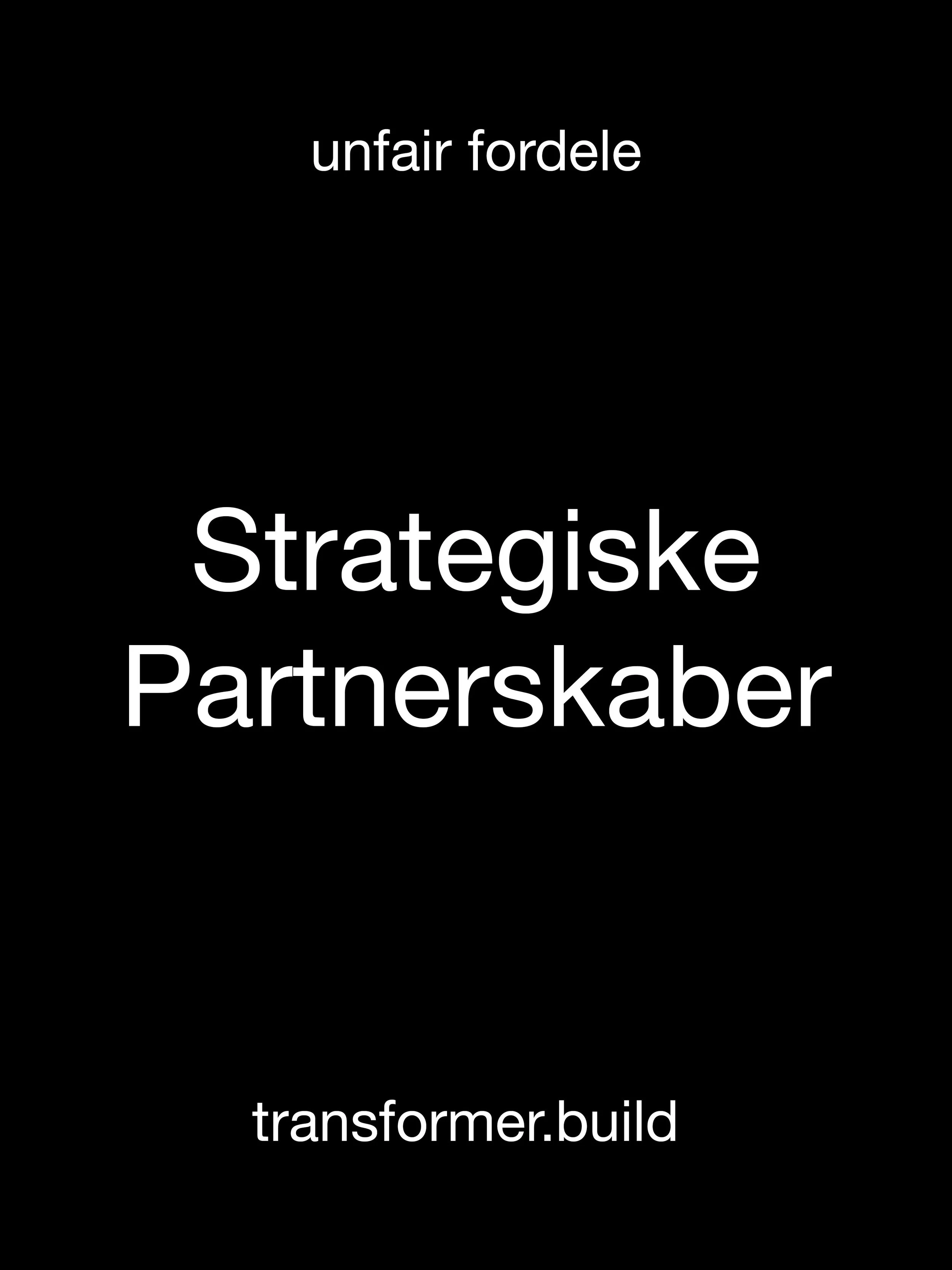 Strategiske partnerskaber