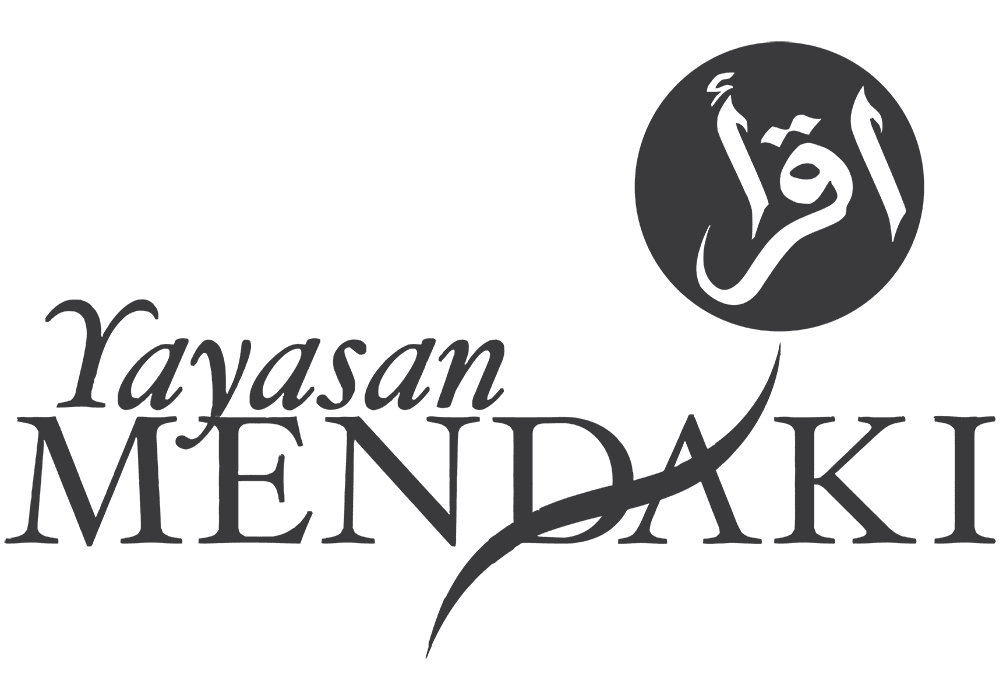 Logo with the words "Yayasan Mendaki" and Arabic script in a circle.