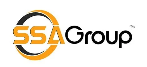 SSA Group logo with orange and black design