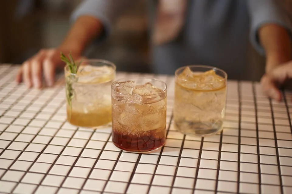 Cocktails served at a cool London event