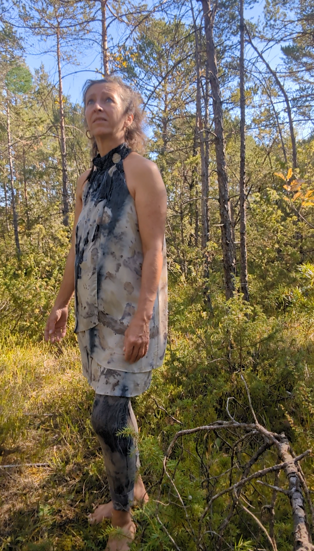 Tunika "Abendglitzern im Maronenwald" Heike Schneider Seelenkleidung