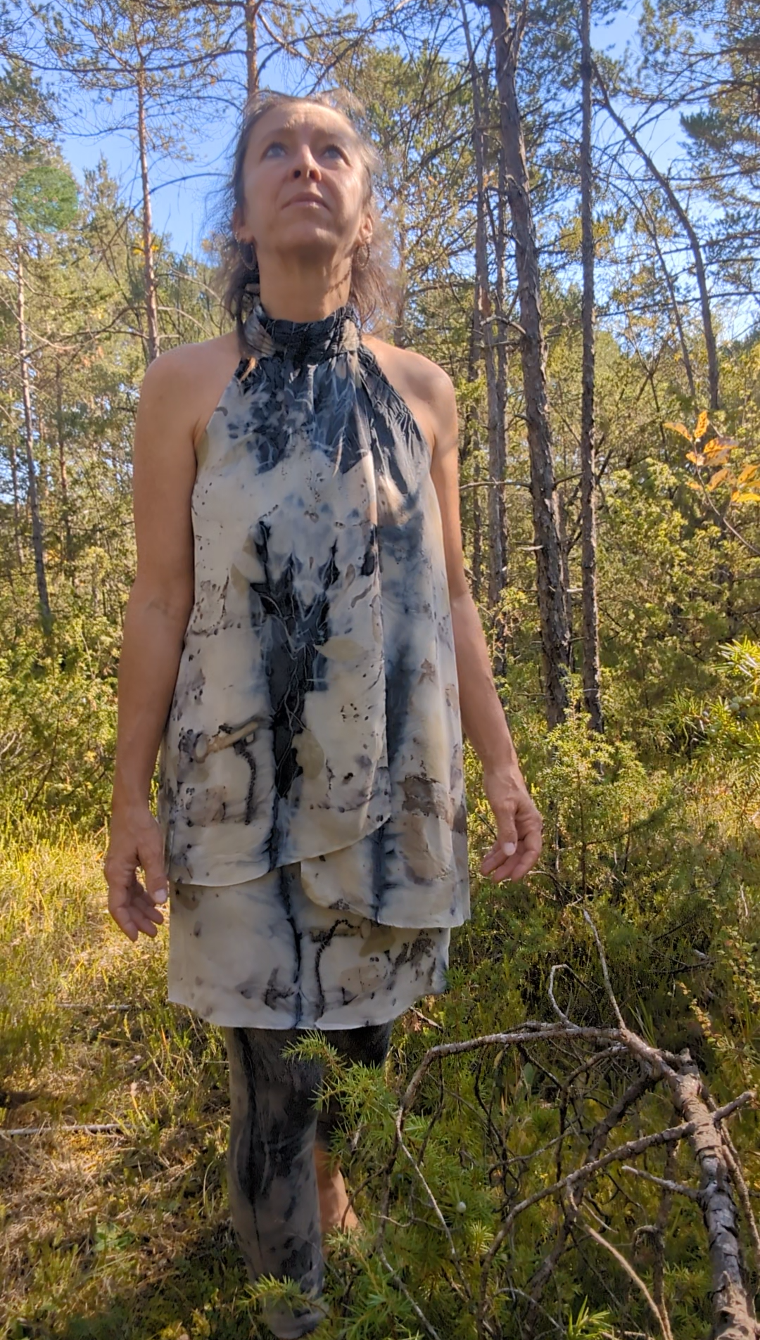 Tunika "Abendglitzern im Maronenwald" Heike Schneider Seelenkleidung