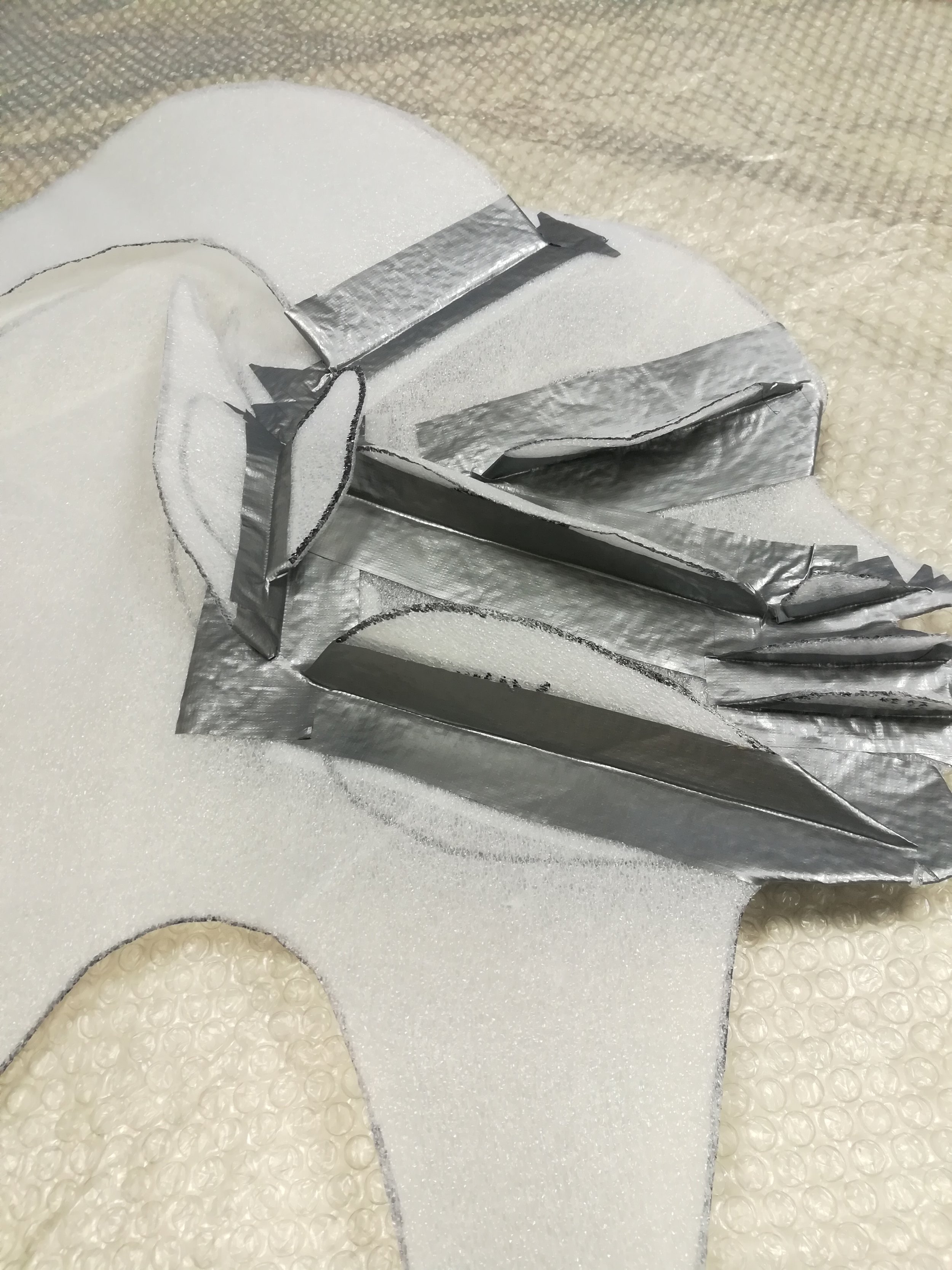 Entstehungsprozeß "Hüter" Schablone