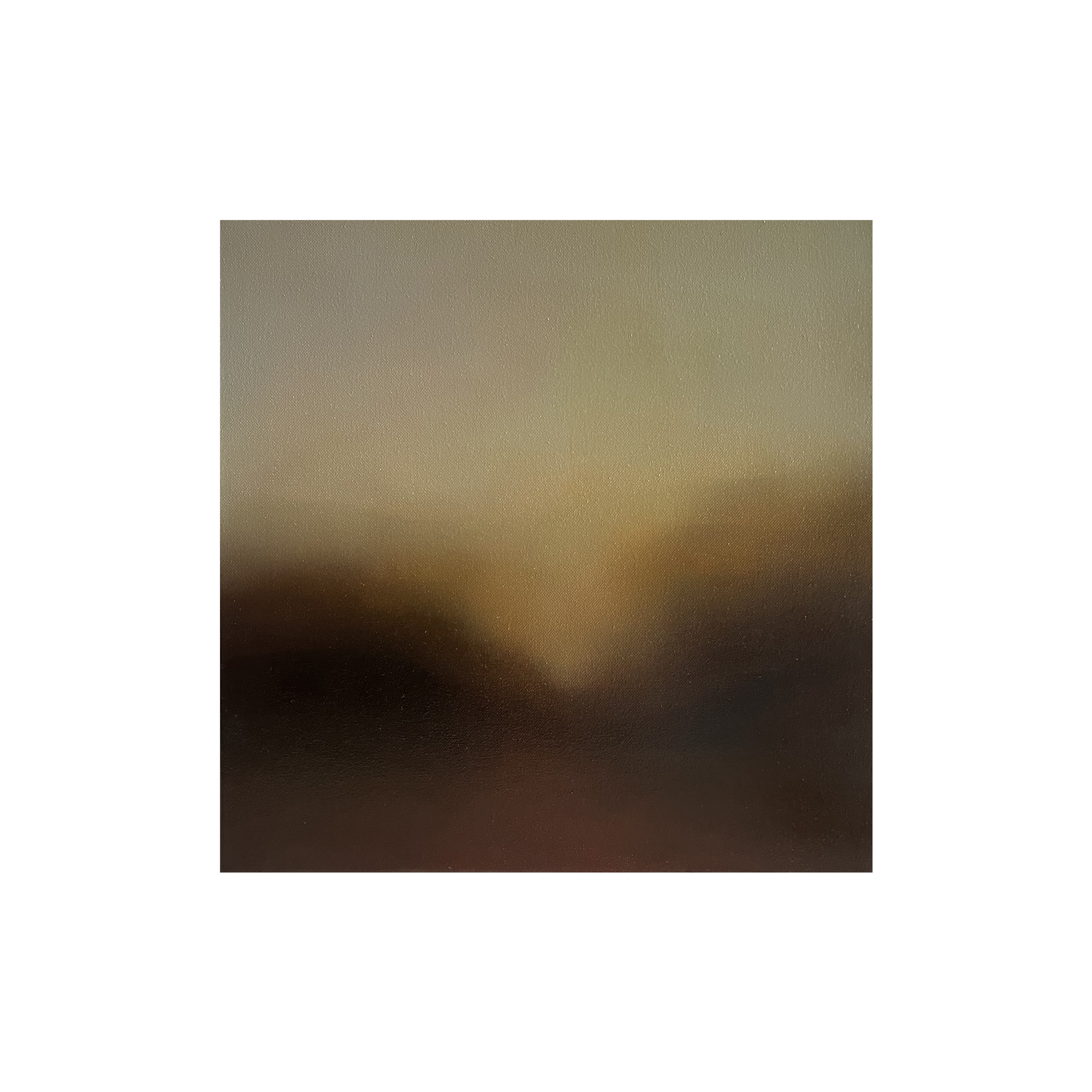 Tableau abstrait minimaliste inspiré des paysages écossais et de la brume